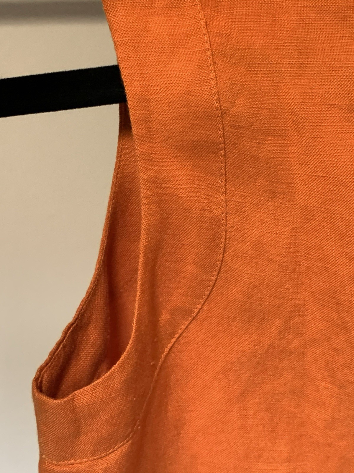 NWT Ann Taylor Factory Petite Linen Blouse XXSP Pumpkin Orange Flowy Cowl Neck