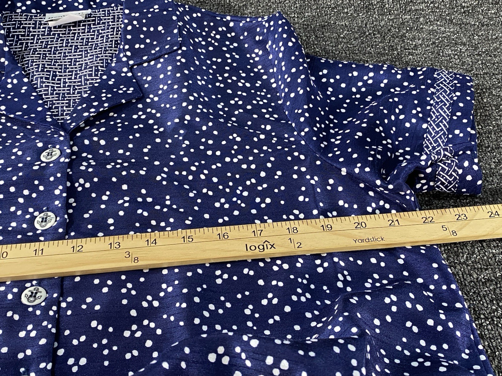 Bonworth Women’s Button Up Shirt Vintage 90’s Polka Dot Petite Size MP