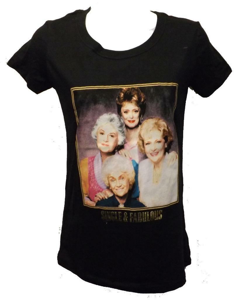 New Golden Girls Womens Jr. Sizes XS-S-M-L-XL-2XL Black Licensed Shirt