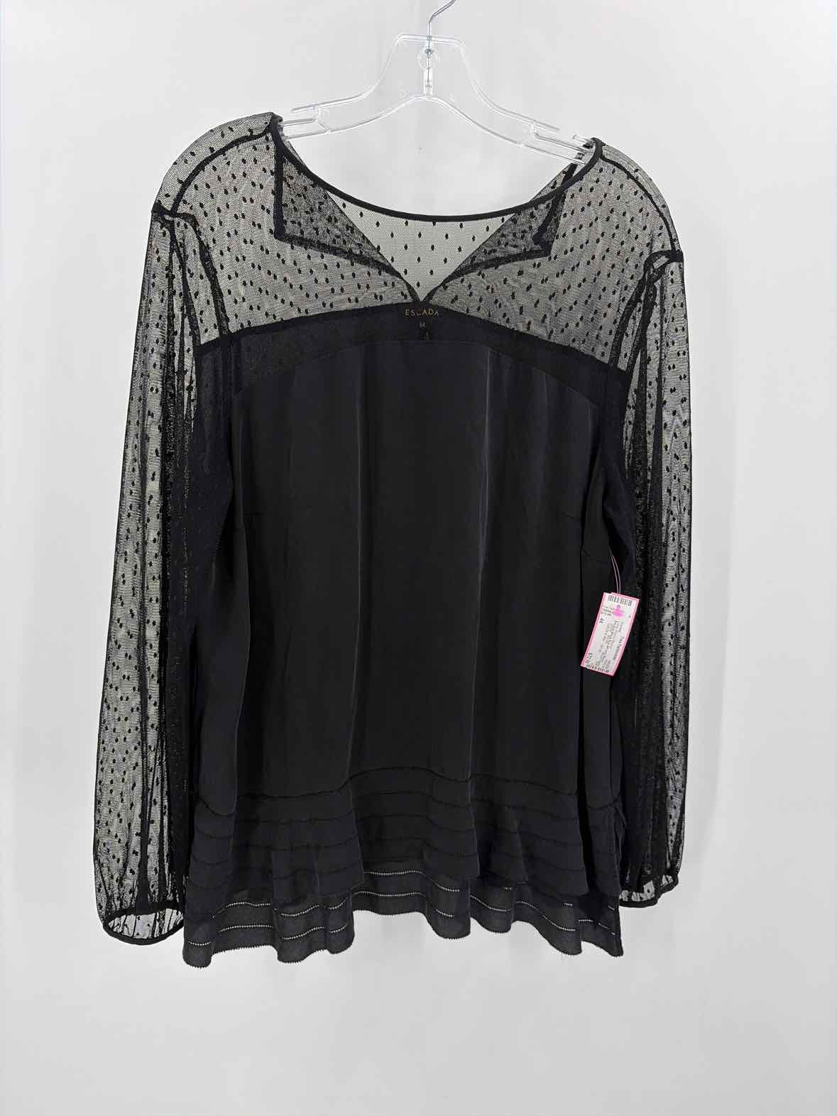 Pre-Owned Escada Black Size 44 Long Sleeve Blouse