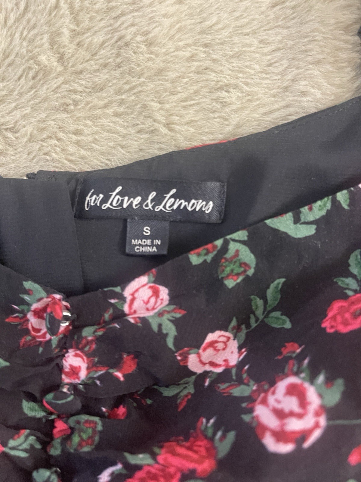 For Love & Lemons Womens Floral Bodice Corset Top Size Small Boho Y2K Retro