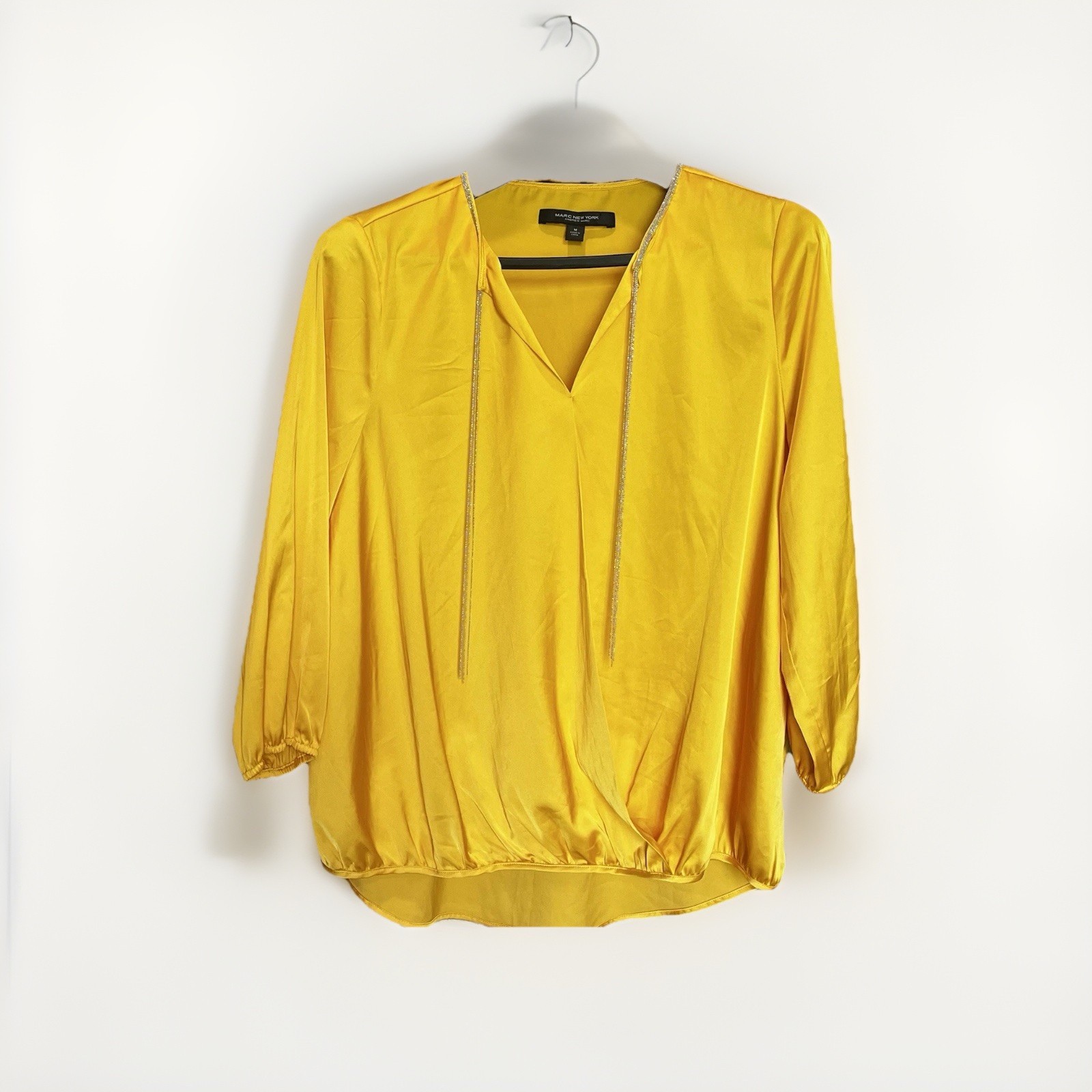 MARC NEW YORK ANDREW MARC MUSTARD YELLOW Women’s Size Medium Blouse