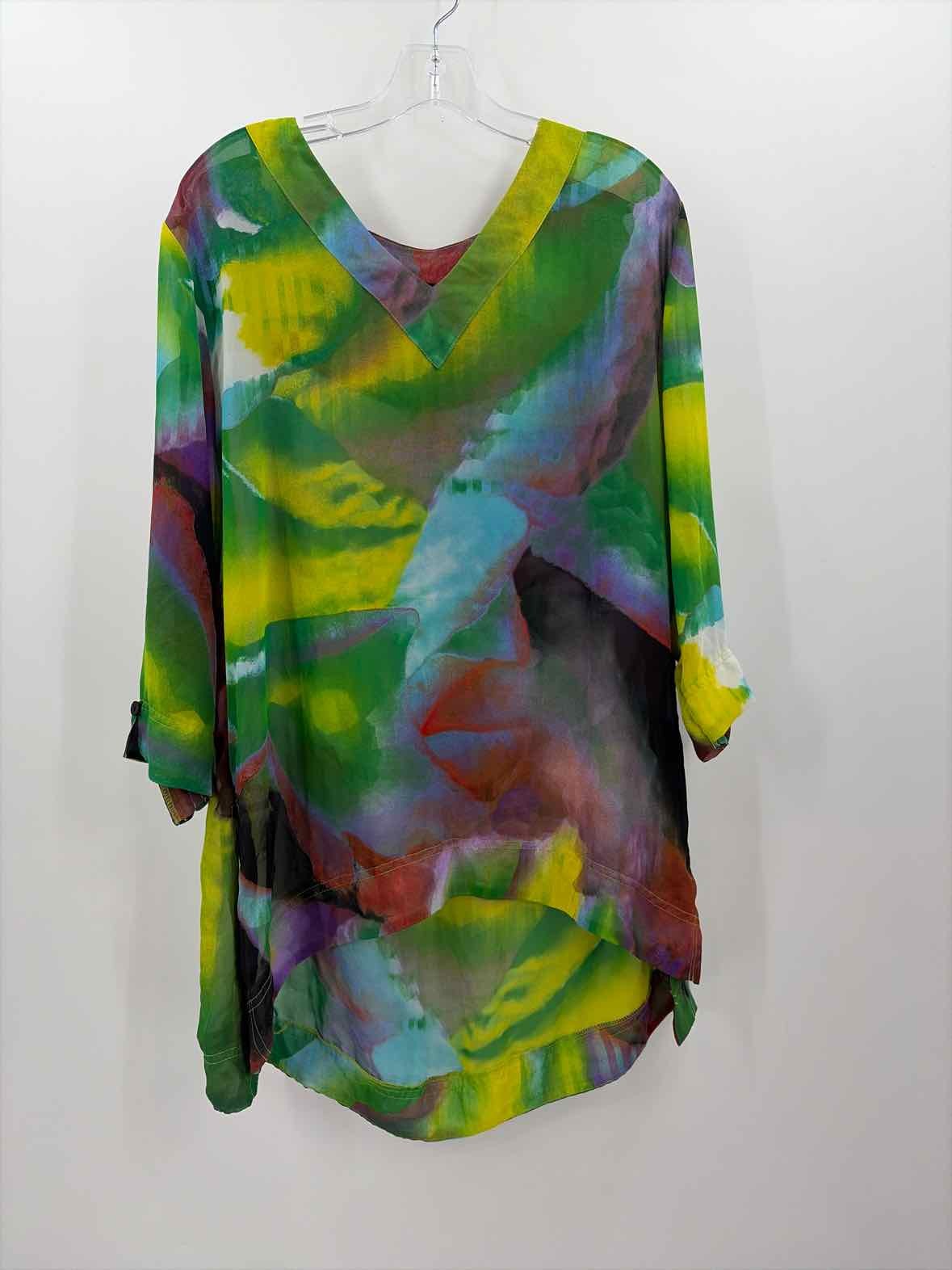 Pre-Owned Clara Sun Woo Green Size 1X Blouse