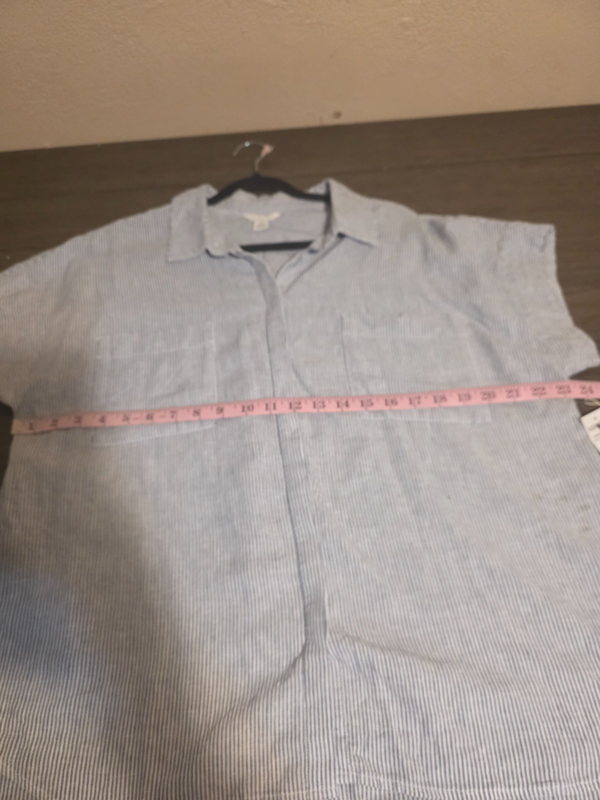 Caslon Double Pocket Linen Blend Camp Shirt NWT XL