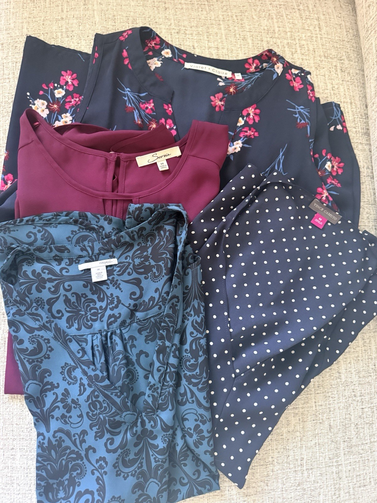Sleeveless Blouses – Set of four, Jewel tones, Medium