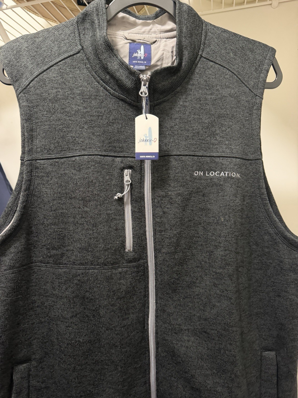 johnnie-O Full WOMENS VEST XXL Black Fleece