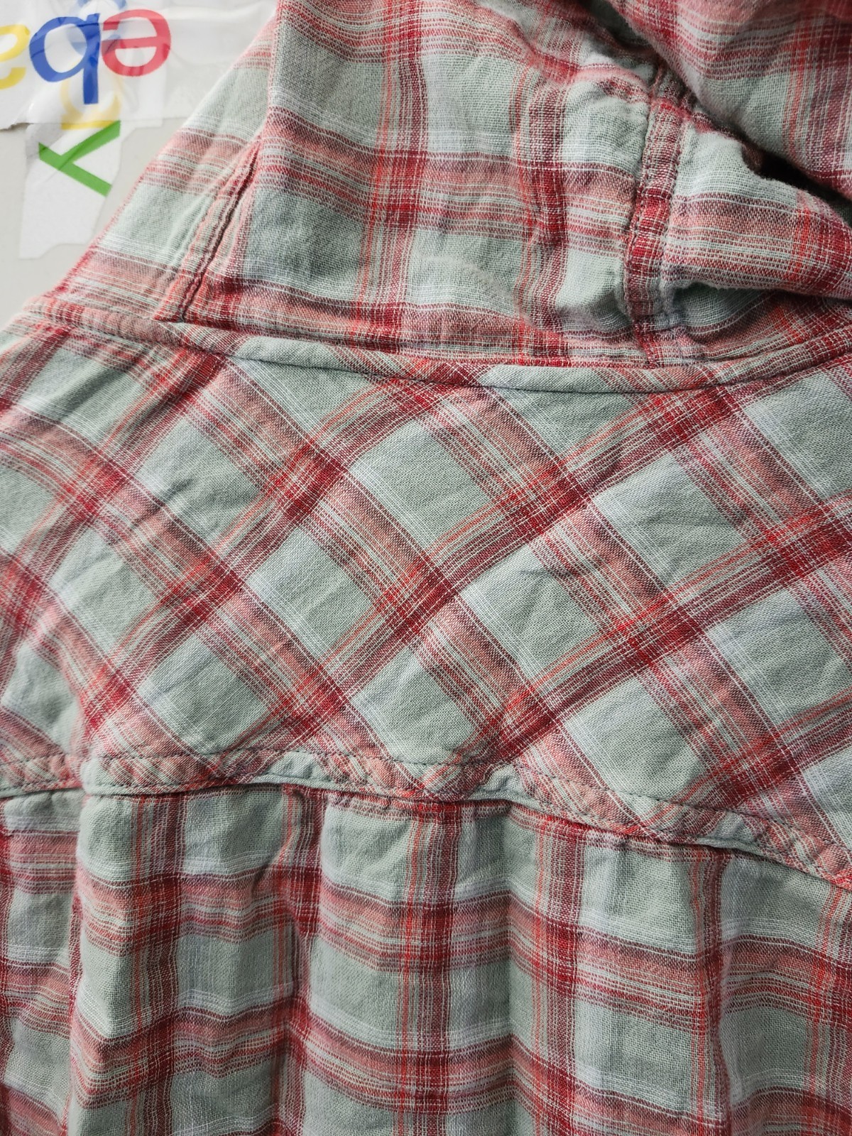 Columbia Top Womens L Red Times Two Button Up Hoodie Plaid Double Knit Outdoor