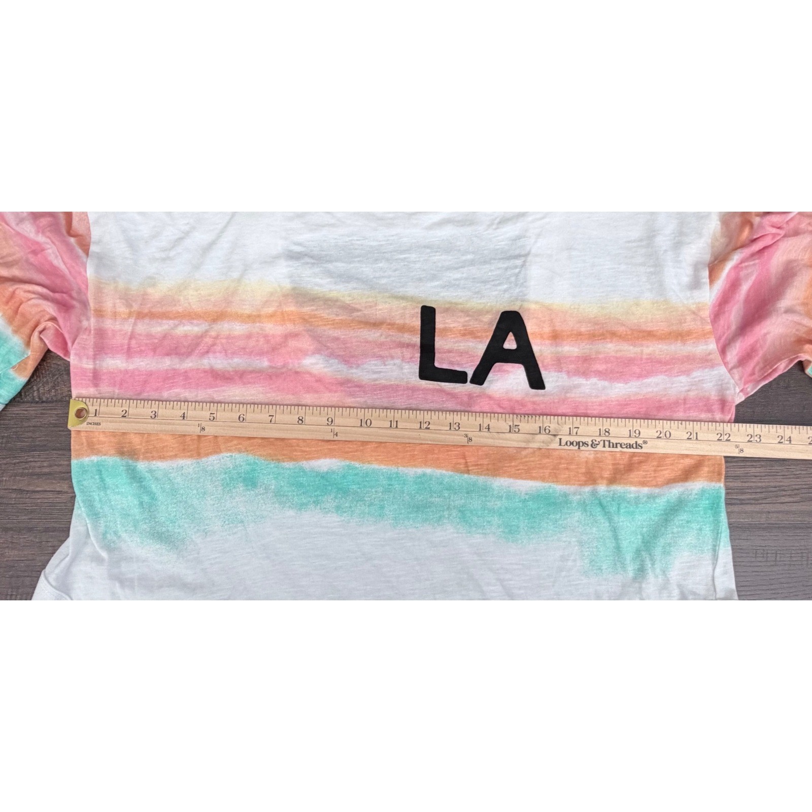 Daily Practice Anthropologie LA Graphic Tee Womens XS White Striped Oversized