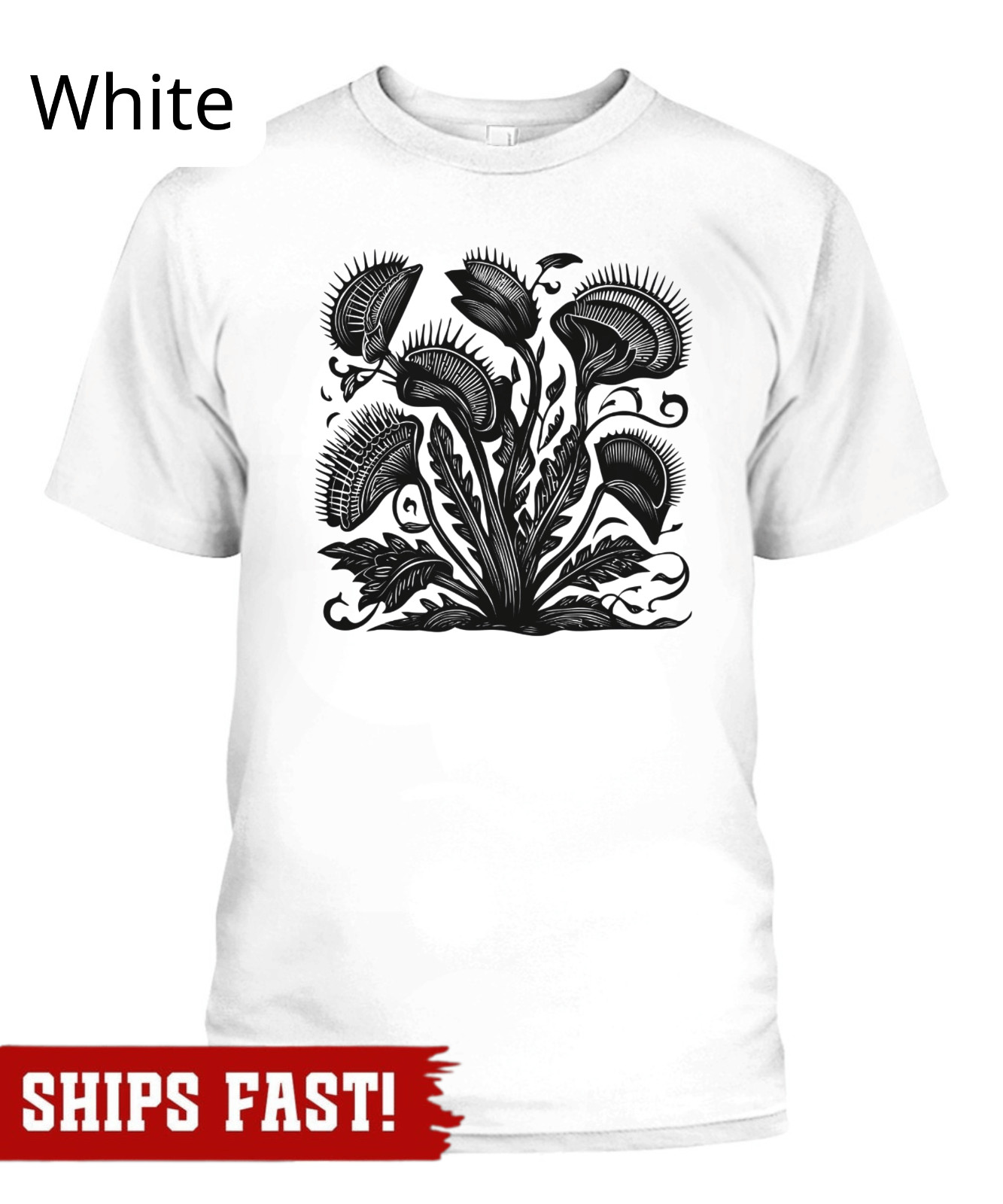 Venus Flytrap Shirt Gothic Plant Graphic Dark Botanical Aesthetic Carnivorous Pl