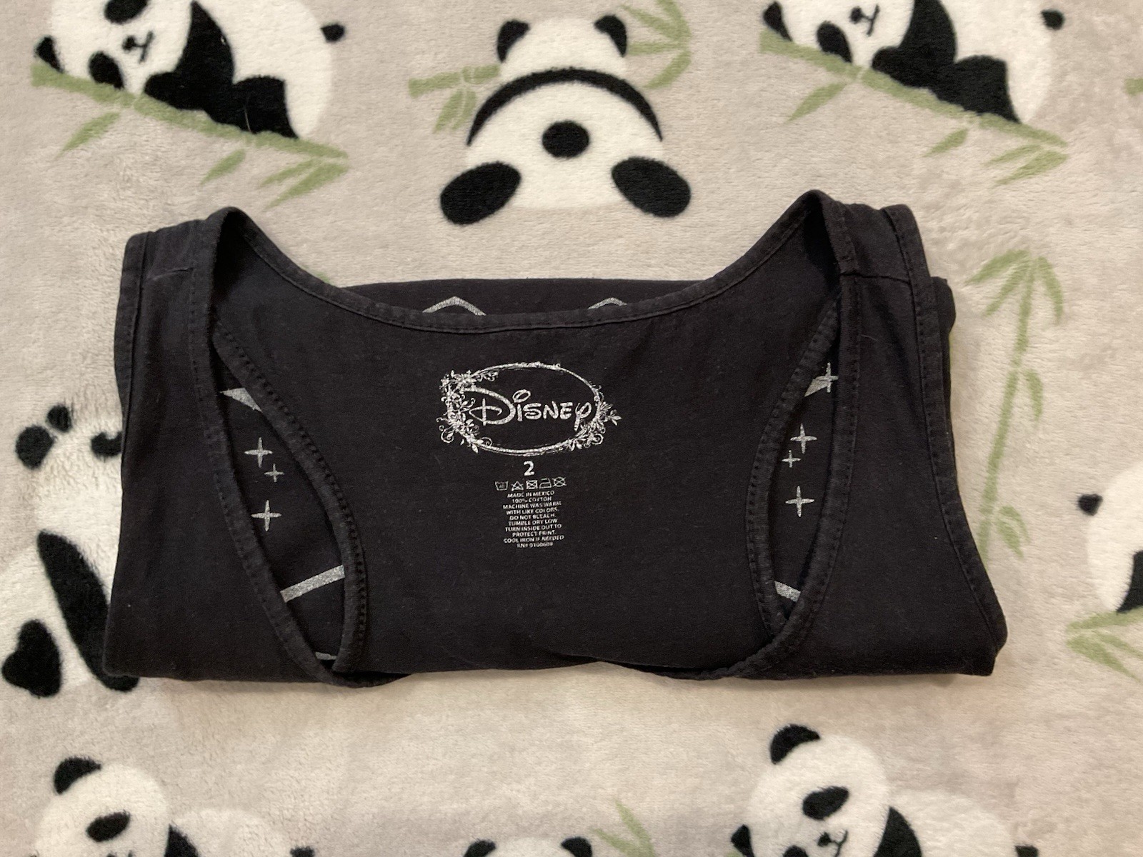 Disney Maleficent Women’s Tank Top Size 2 Black Graphic Print Racer Back