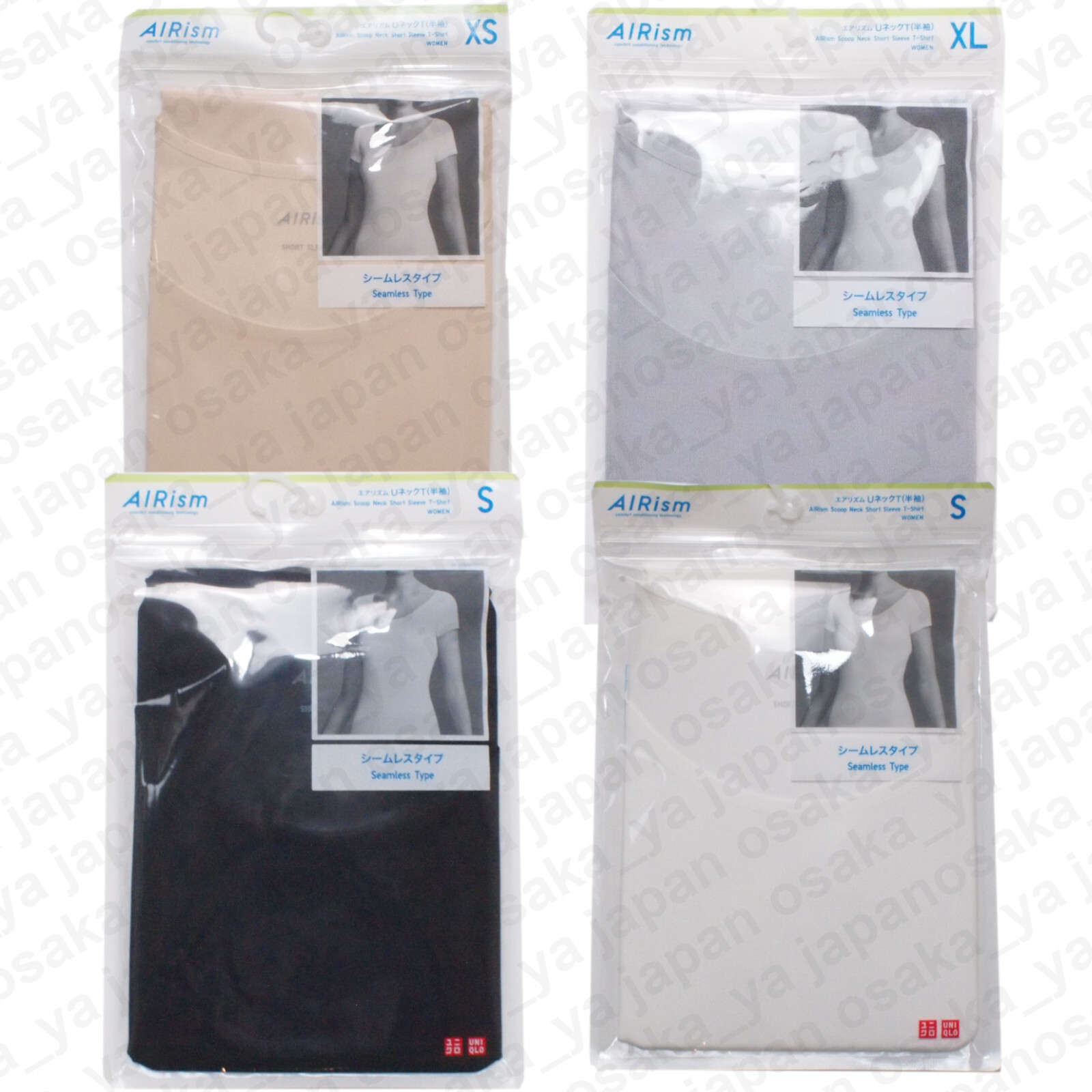 UNIQLO AIRism Scoop-Neck Short-Sleeve T-Shirt XS-3XL 4Colors Women 464450