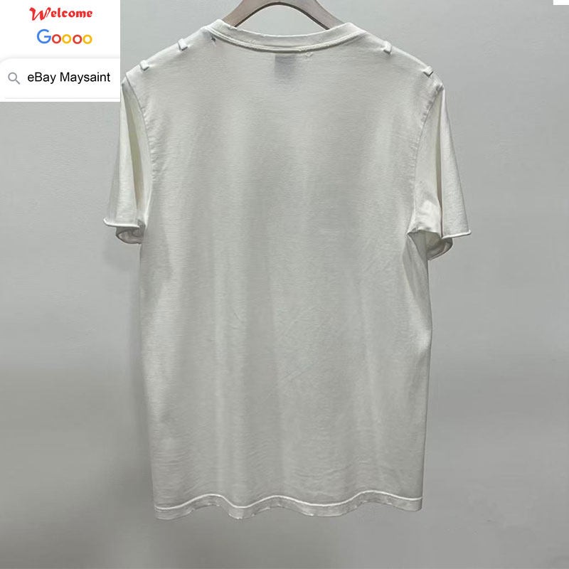 High Street Patch Mirror Print Distressed Graphic Short Sleeve Unisex Cotton Tee