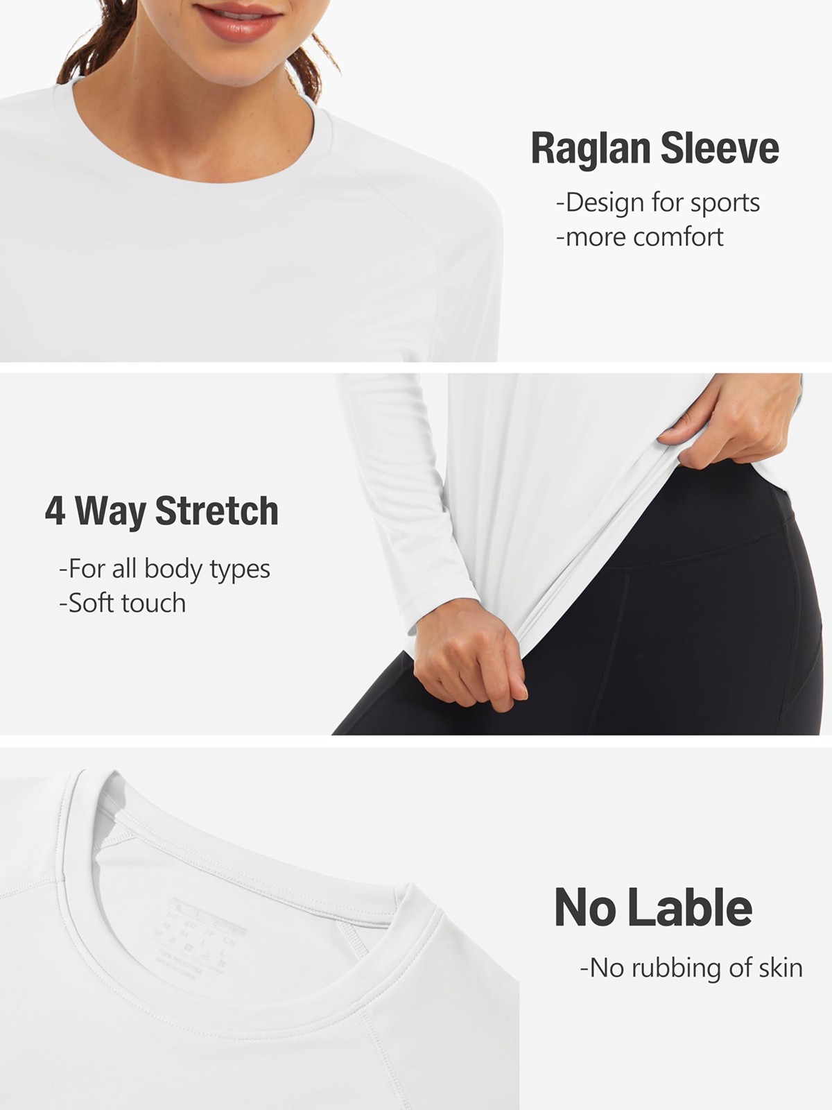 Women’s Long Sleeve Shirt Rash Guard UPF 50+ UV Sun Shirts Quick Dry Hiking Tops