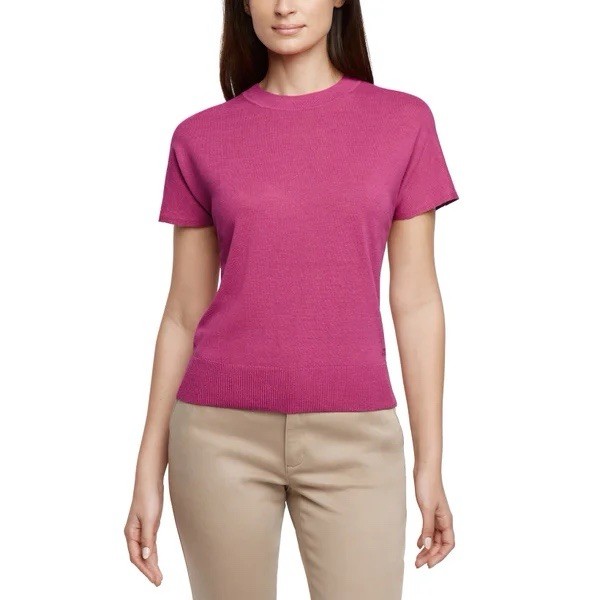 Banana Republic Women’s Linen Blend short sleeve top Crew neck fit T Shirt