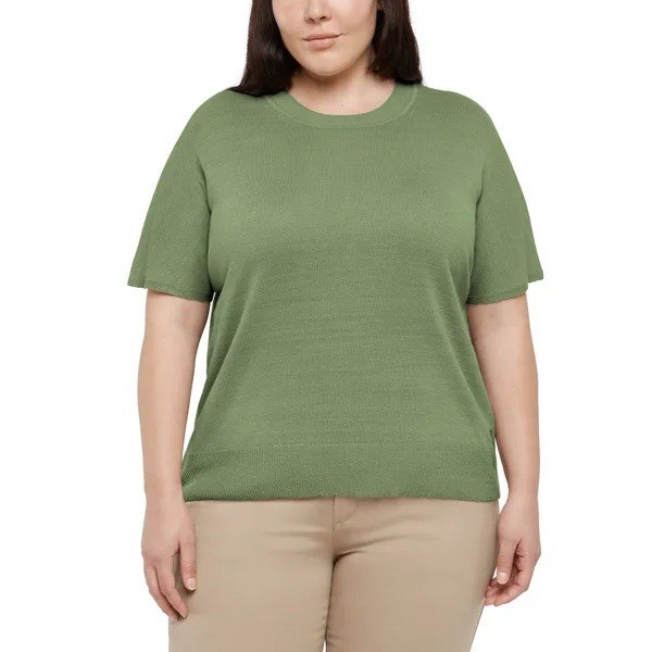 Banana Republic Women’s Linen Blend short sleeve top Crew neck fit T Shirt