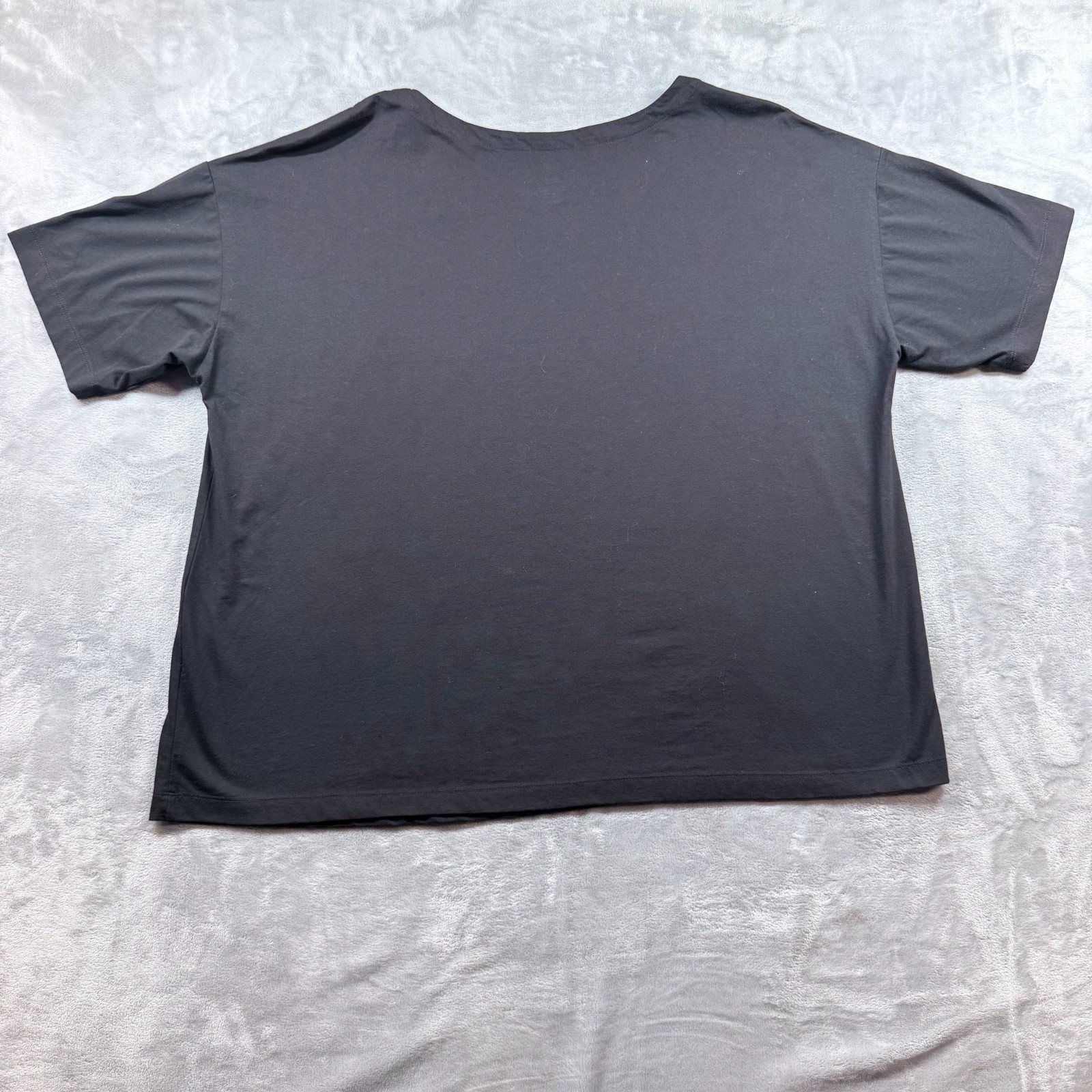 NWT J. Jill size 2X elbow sleeve tee Luxe Supima Black capsule wardrobe NEW