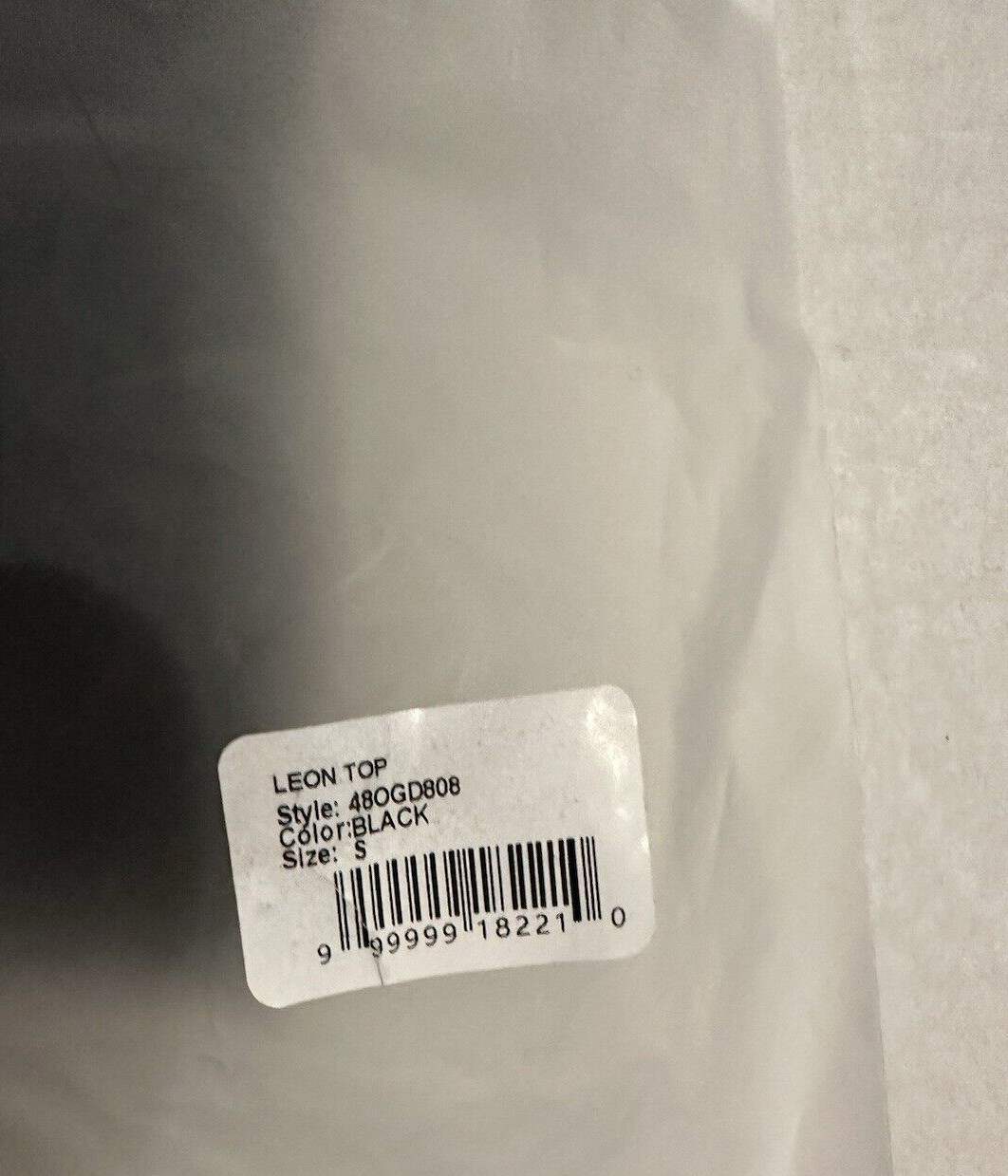 REVOLVE One Grey Day Asymmetrical Neck Black Leon Sweater Top Size S, NEW $168