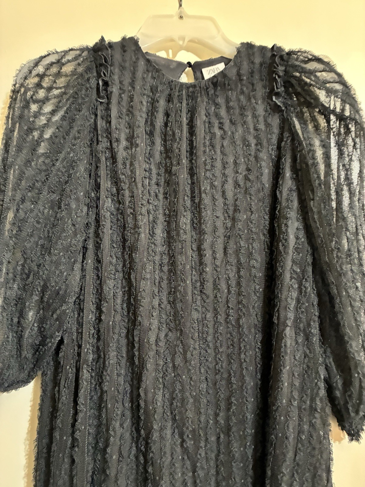 Size 9 Zara Top Gray Spring Summer Fall Winter Casual Dinner