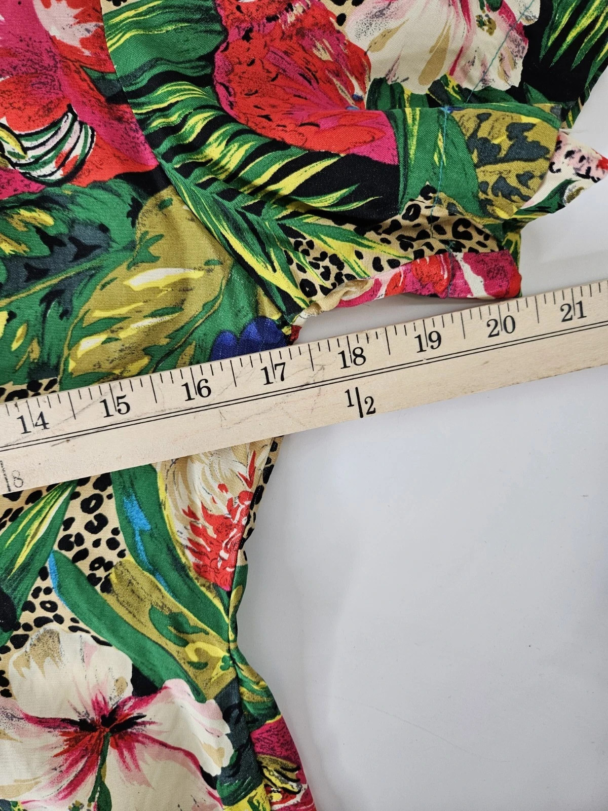 Carol Anderson Blouse Women S Vintage Safari Animal Print Button Down Career Top