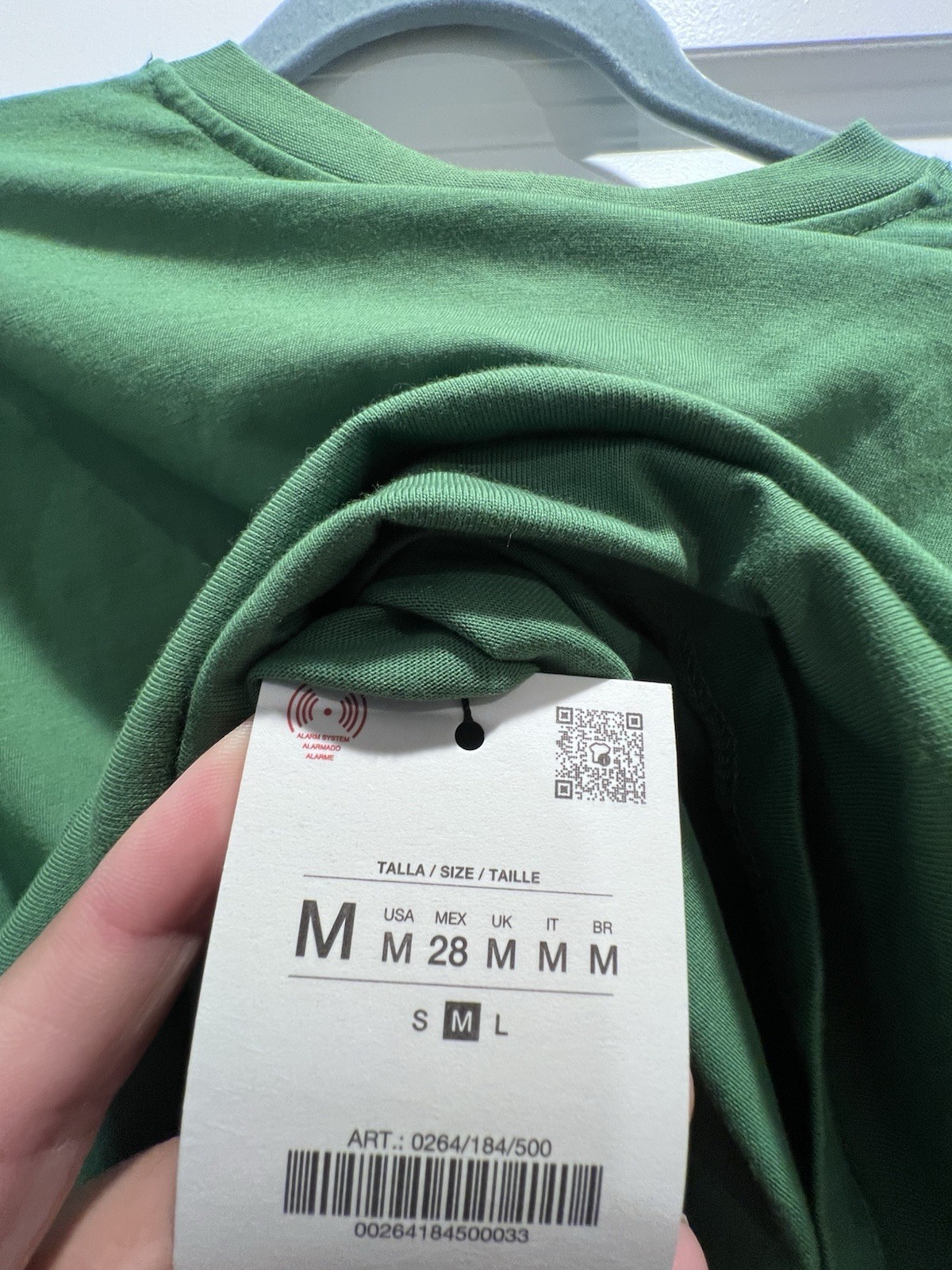 Zara Kelly Green Embroidered Text Shirt