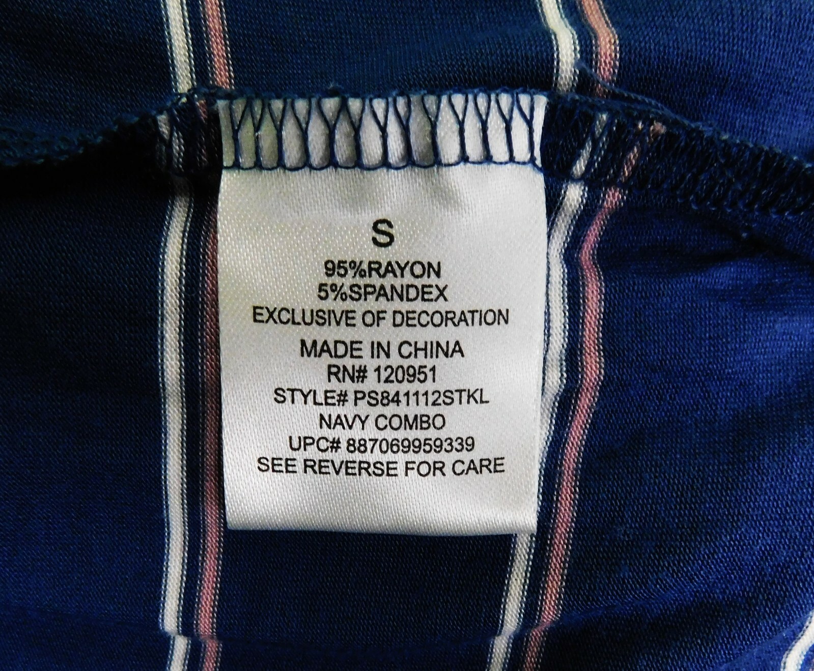 Pink Republic Women’s Shirt, Size S, Blue Multicolor, 95% Rayon, 5% Spandex