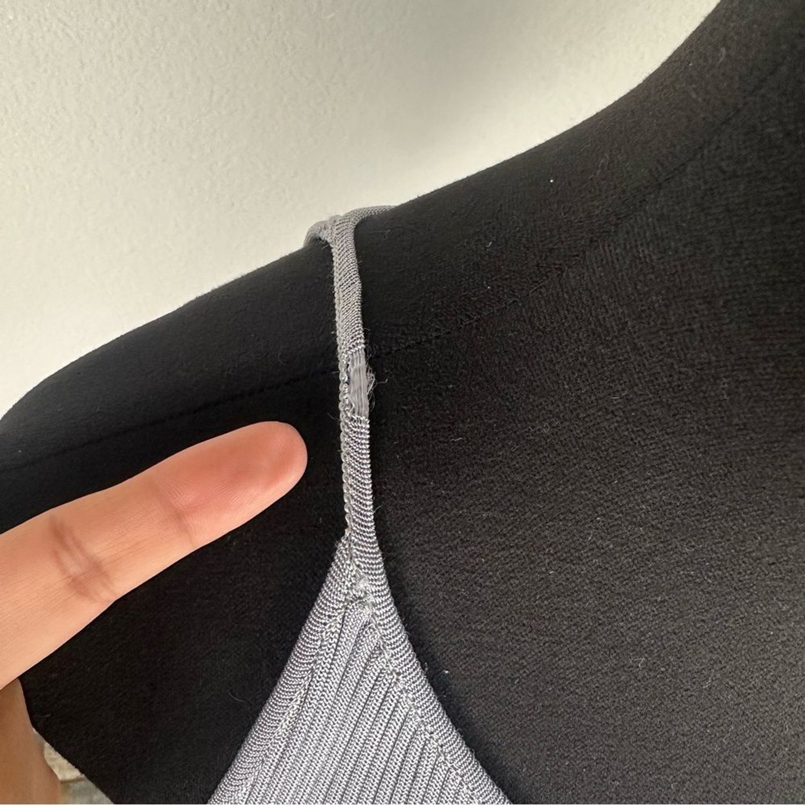 Vintage Bebe Moda Ribbed Grey Tank Top Womens Medium Made in USA