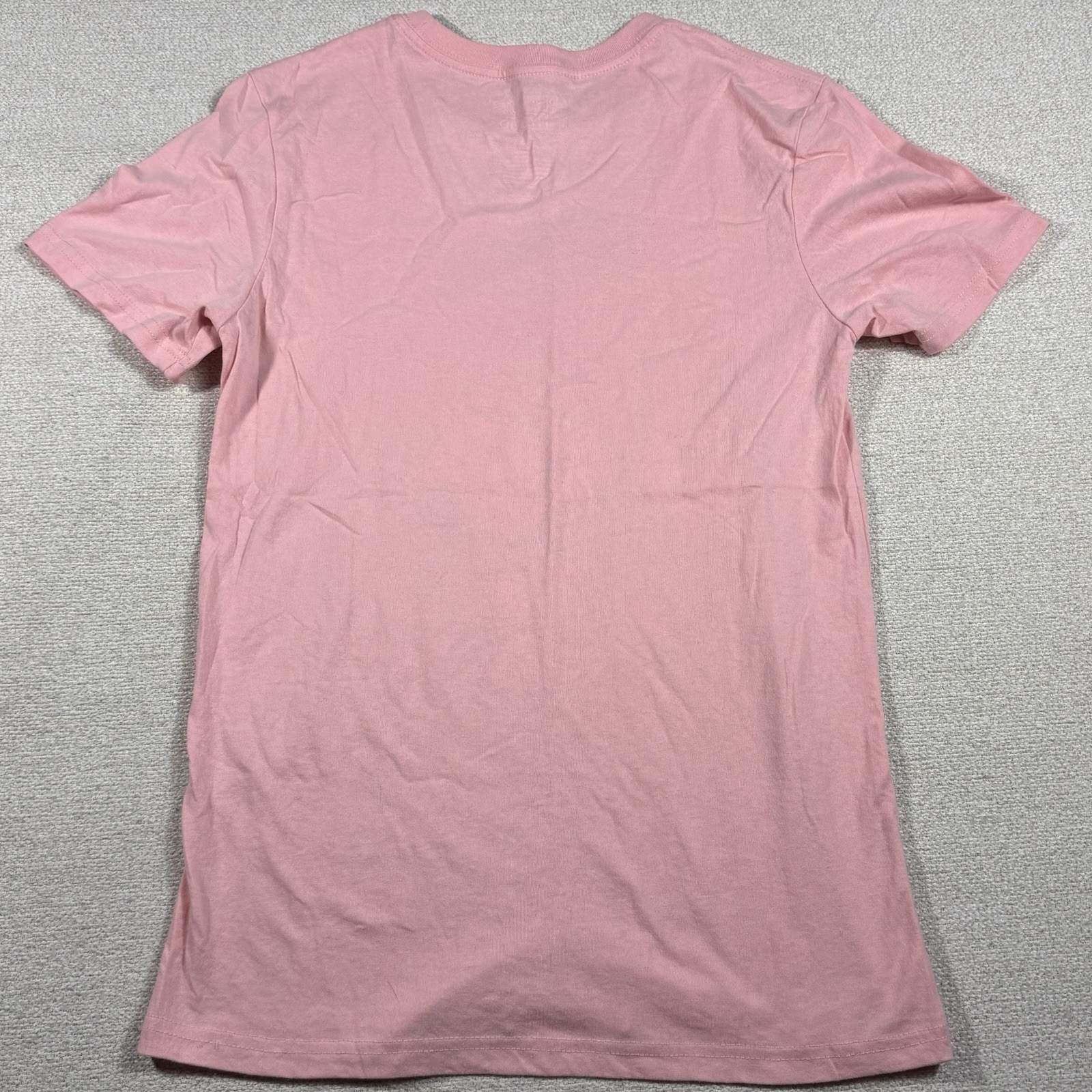 Peanuts Hybrid Apparel Crew Neck T-Shirt Women Small Pink Snoopy Heart Balloon