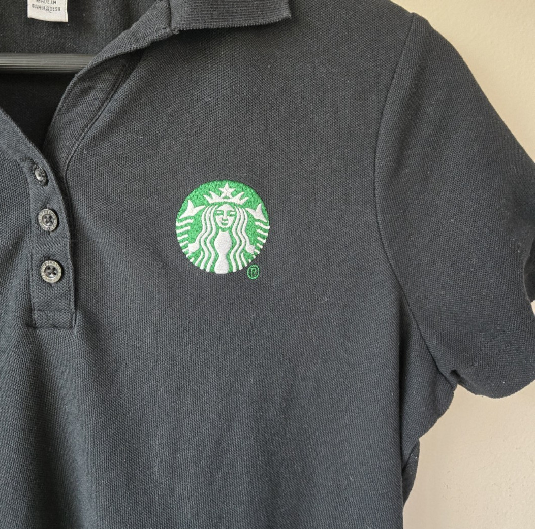 Starbucks Coffee Gear Employee Polo Shirt Women’s Size Small
