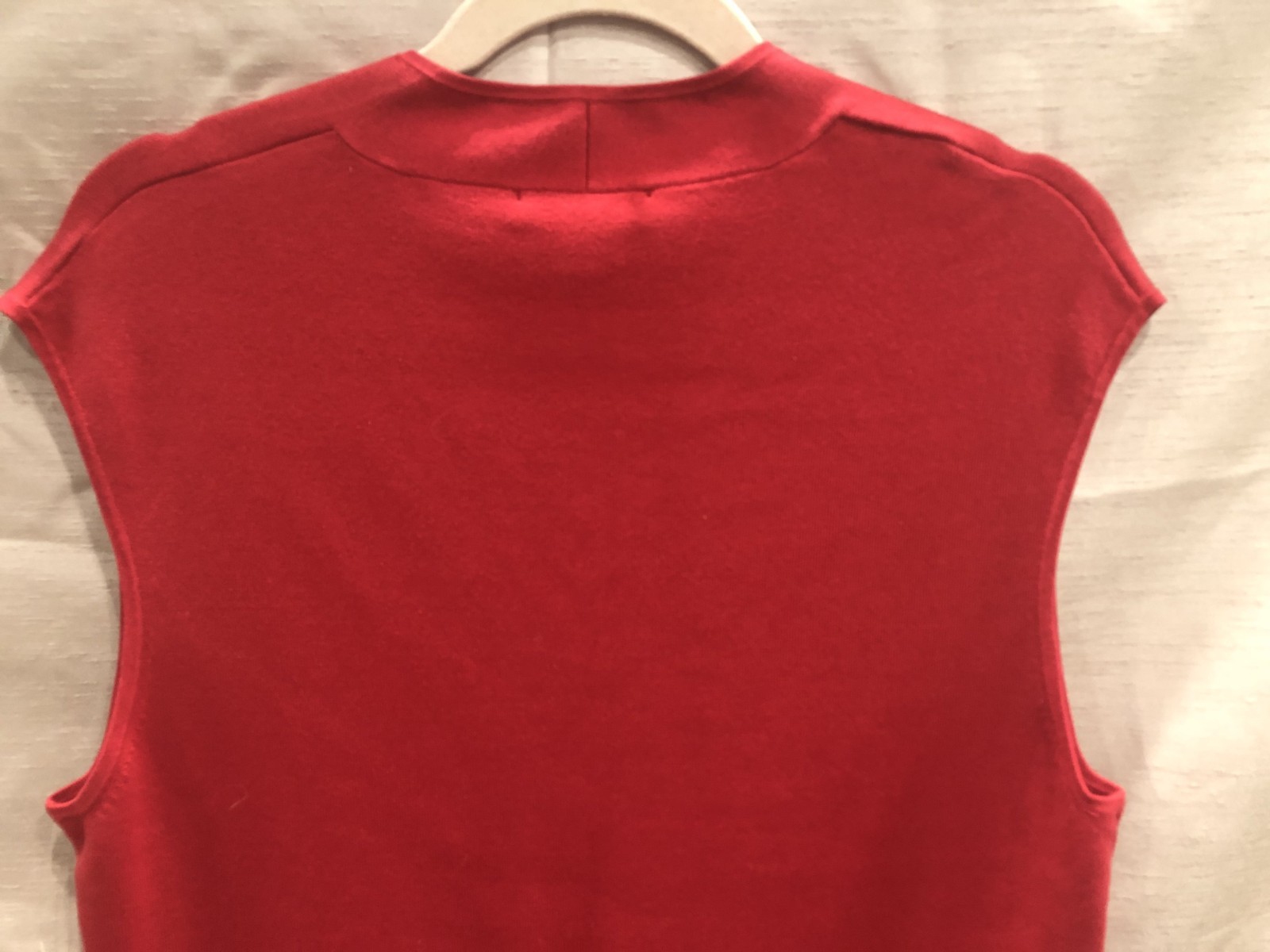 NWT COLDWATER CREEK RED SILK & NYLON BLEND V-NECK SLEEVELESS TANK TOP ~ XL (18)
