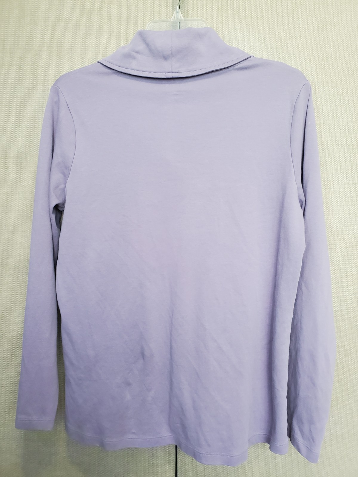 LL Bean Women’s Cotton Purple Shawl Collar Long Sleeve Shirt Size Large