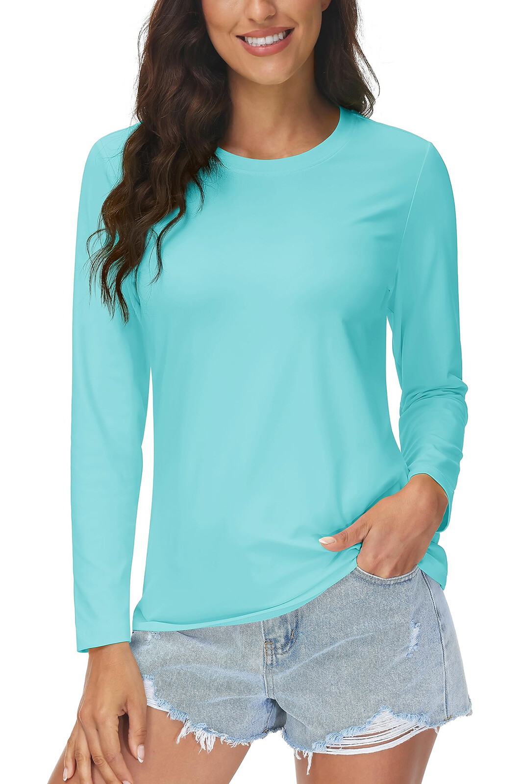 UPF 50+ Women’s Long Sleeve UV Sun Shirts Quick Dry Hiking Workout Casual Tops T