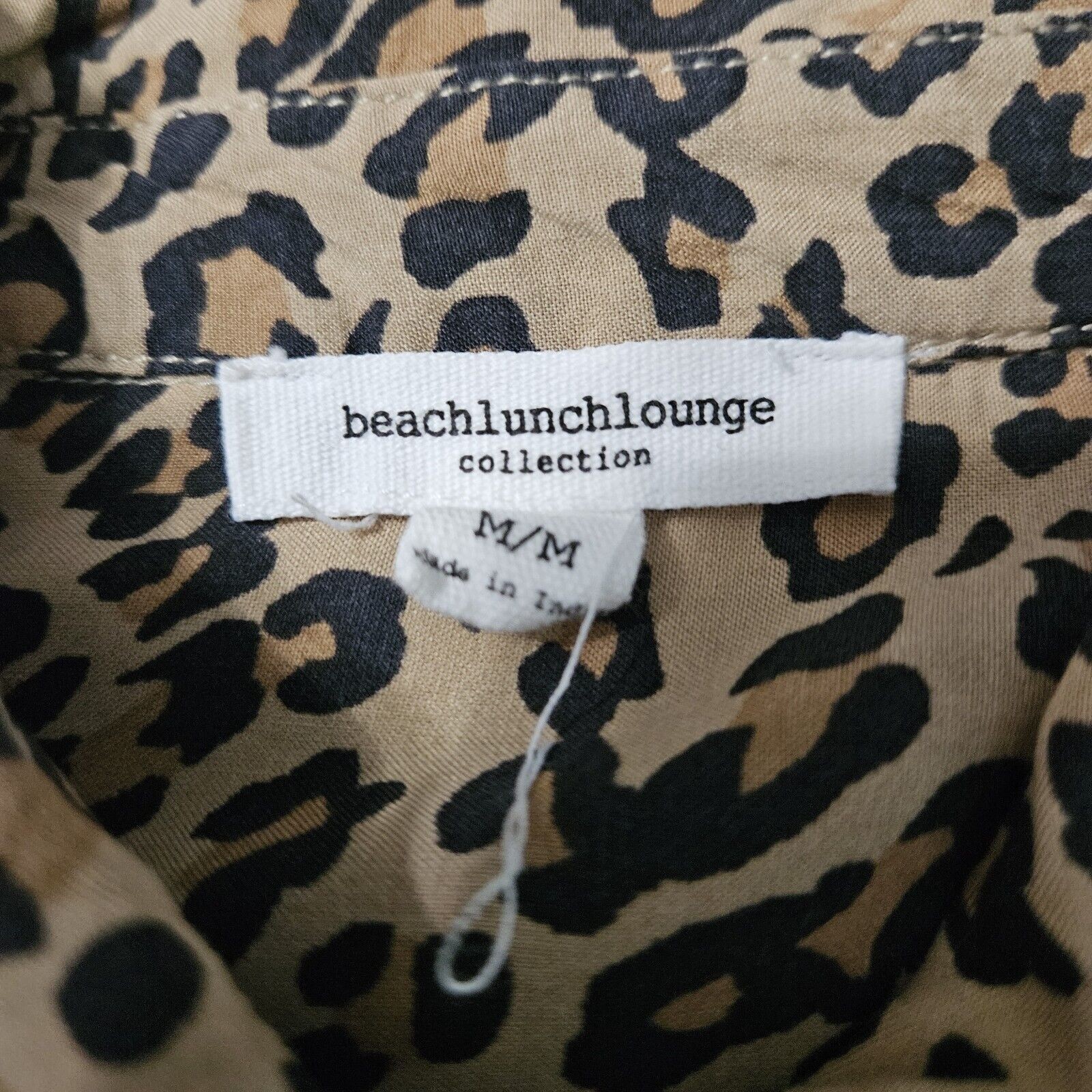 Beachlunchlounge Womens Button Up Multi-Color Size Medium 100% Viscose Button Do