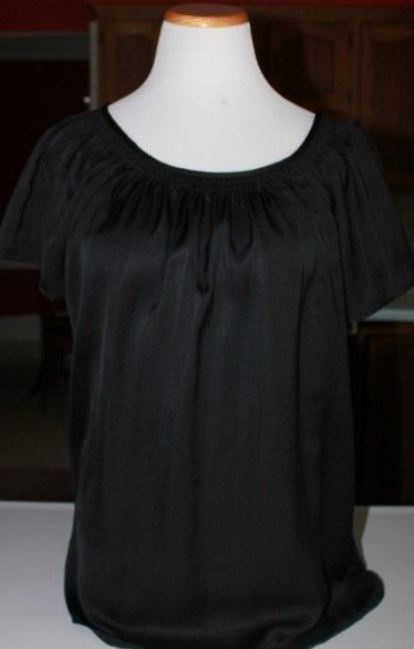 EUC Women LOFT Silky Black Medium Lightweight Top/Bouse Boho