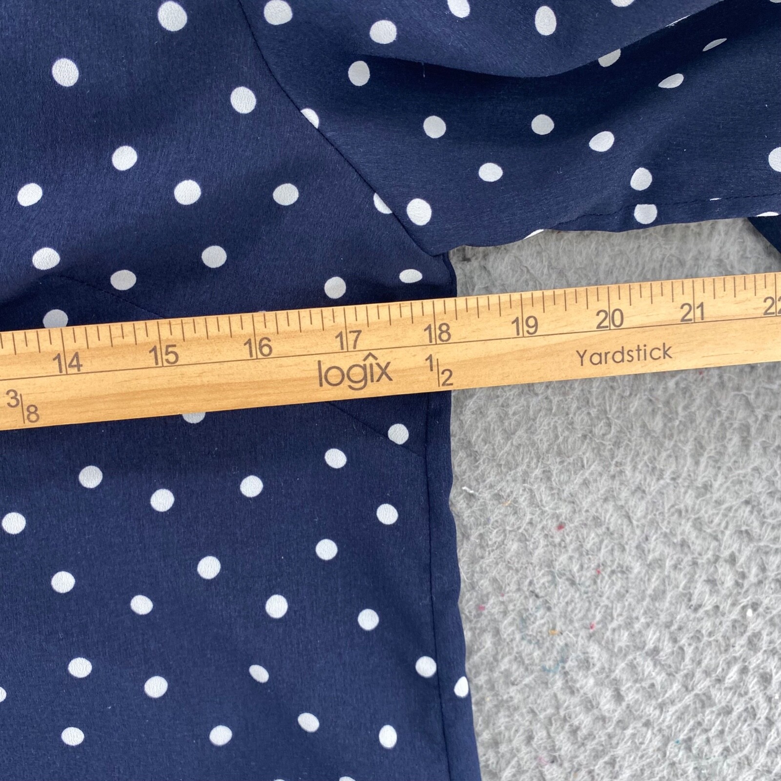 Boden Shirt Women 2 Navy Polka Dot Button Up Long Sleeve Notch Lapel Office Work