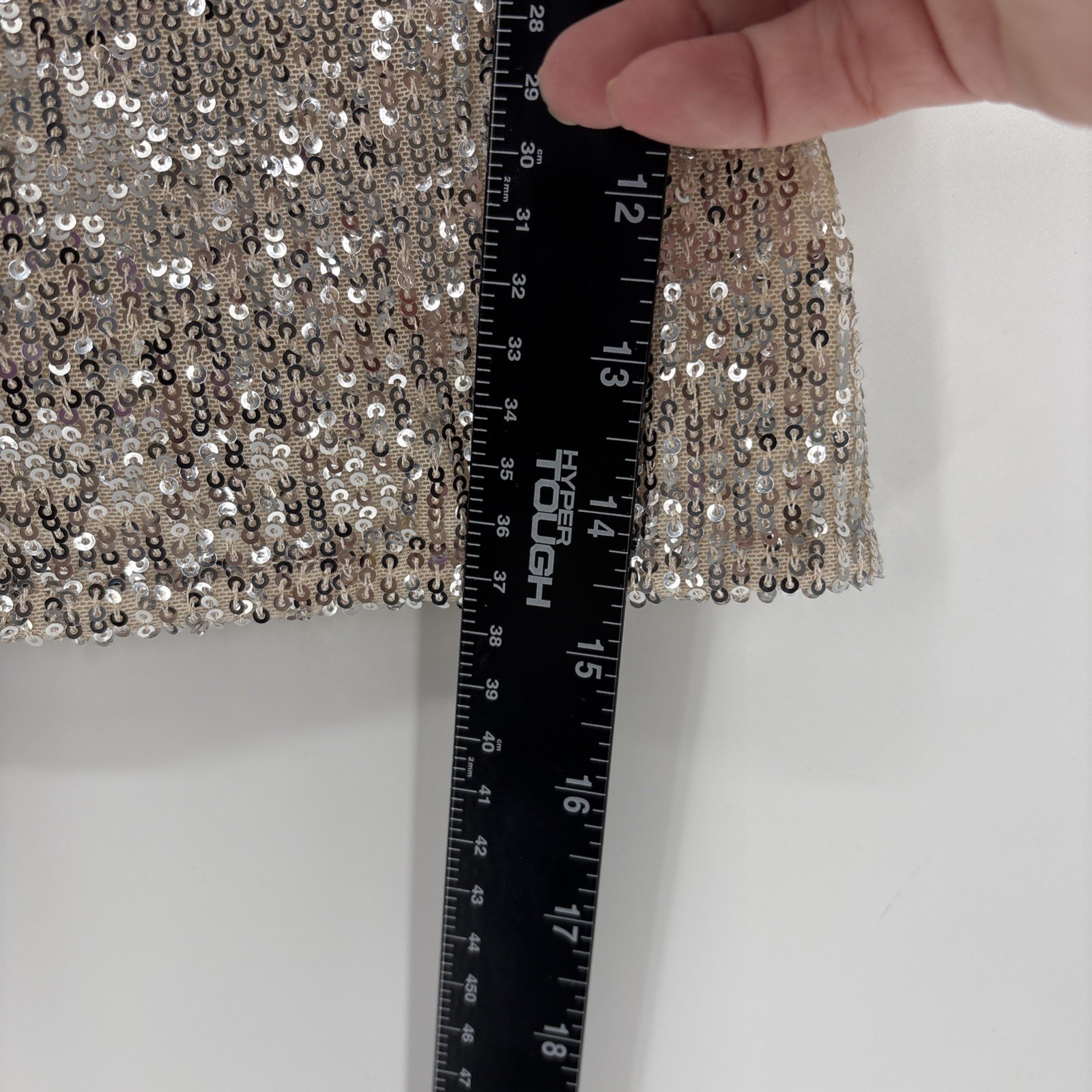 Miss Selfridge Beaded Sequin Crop Cami Top Womens 6 Sparkle Glitter Party