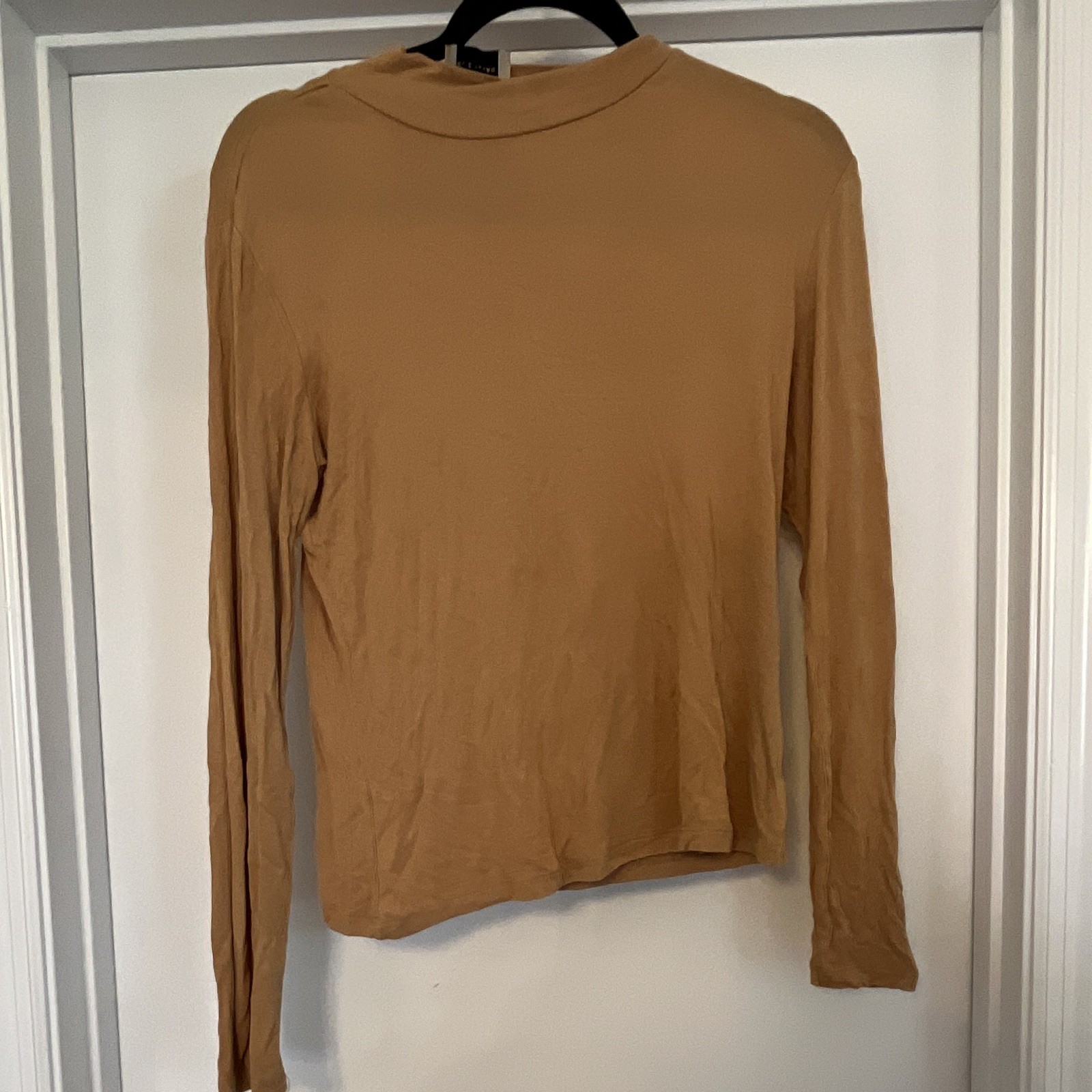Elie Camel Long Sleeve Shirt Woman’s Size Small