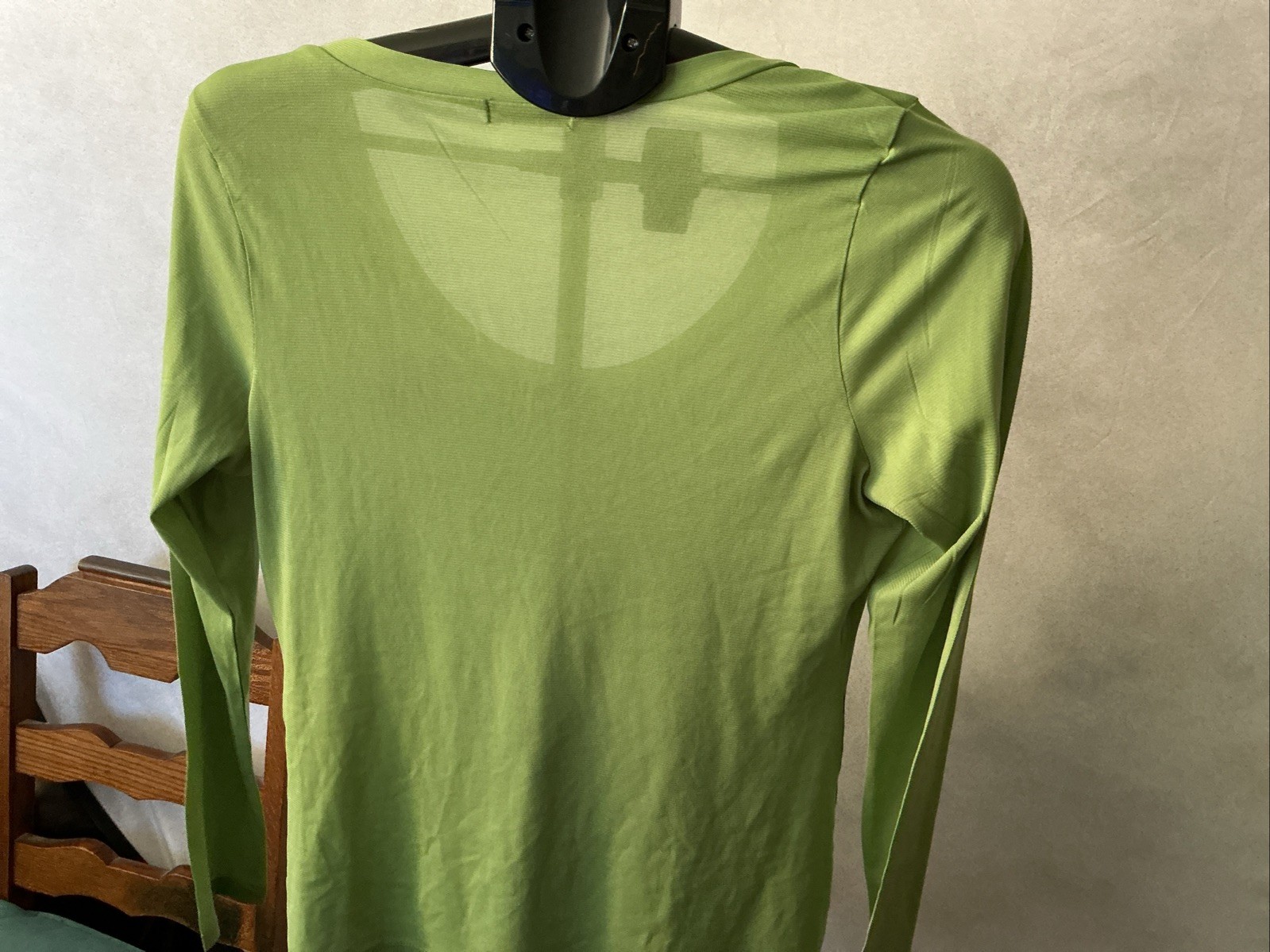 Energe World Wear Ladies Tunic Size Green Tie Dye Long Sleeve Beaded Round Neck
