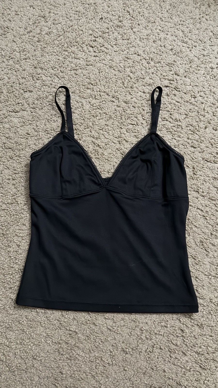 Black V-Neck Urban Outfitters Tank Top With Eyelet Detail
