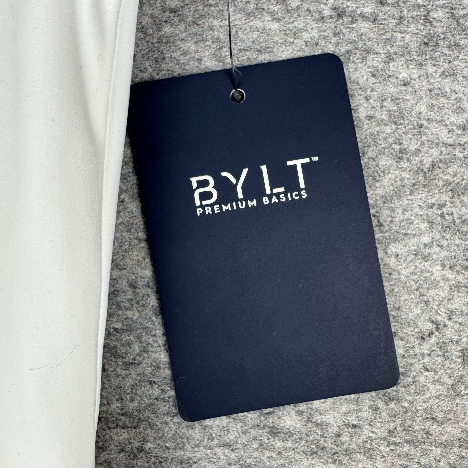 BYLT Premium Basics Balm Crew Shirt Nylon Stretch White Womens Medium M