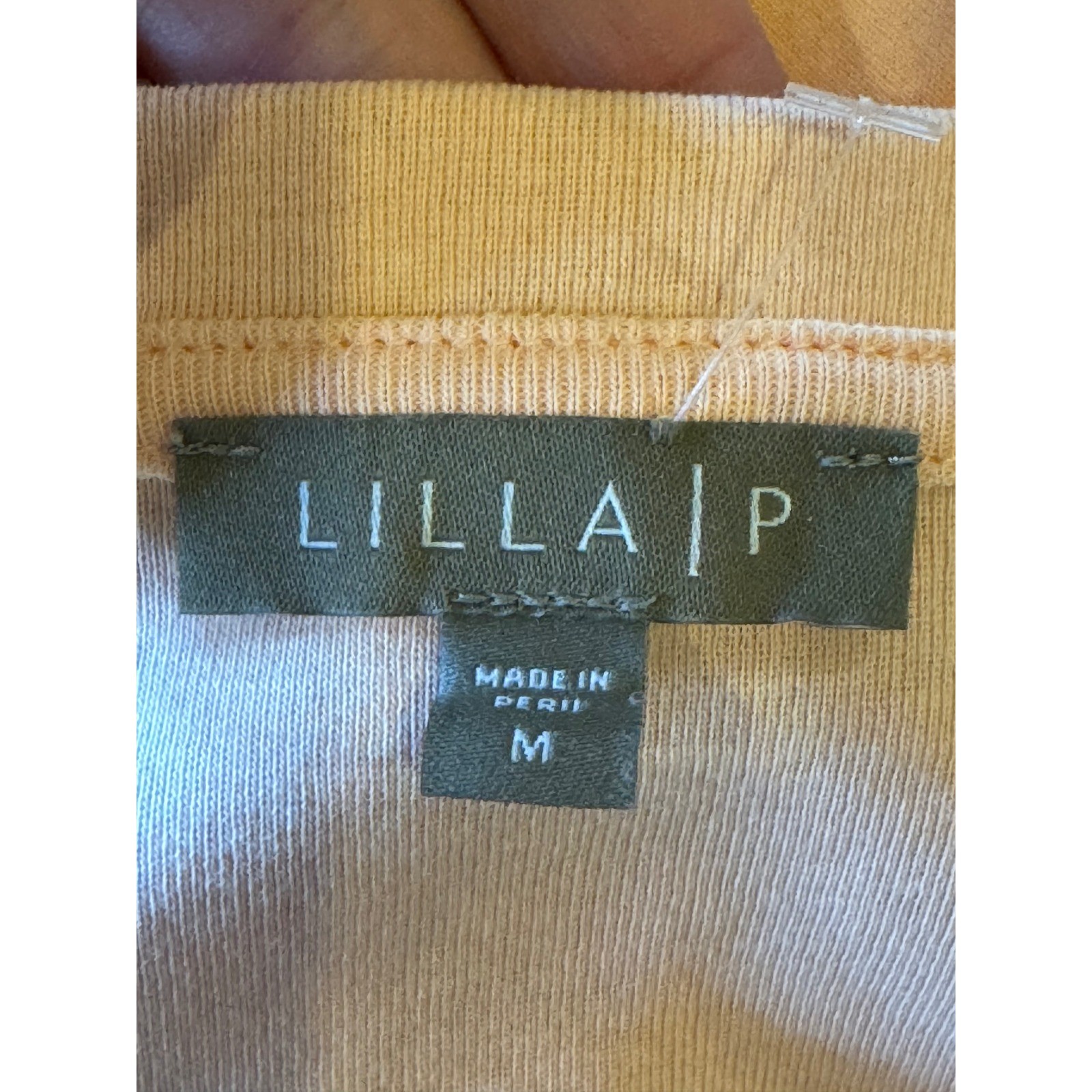 Lilla P Shirt Women Pink Peach Knit Curved Hem Bell Tee Athleisure Outdoor NWT