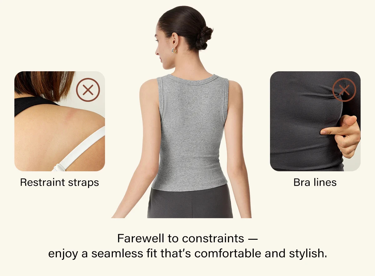 OGL Women’s Crewneck Cotton New Airy Bra Tank – No Import Fees