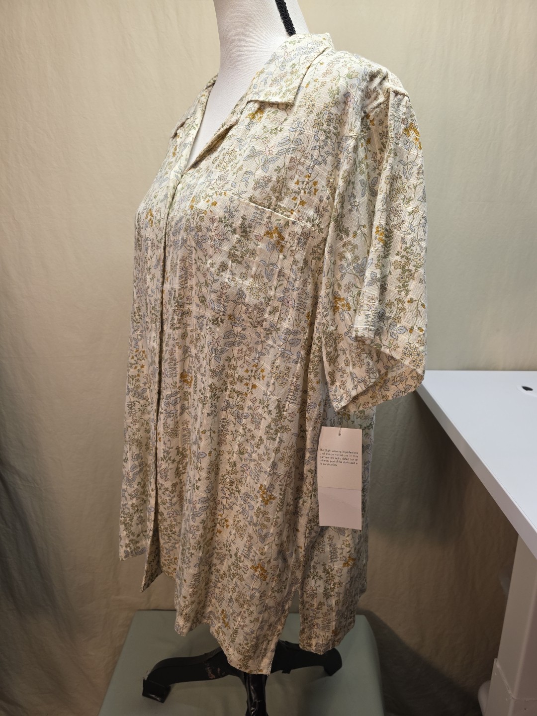 Vtg Cascade Blues Button Down Women’s XL Shirt Floral Country Core NWT
