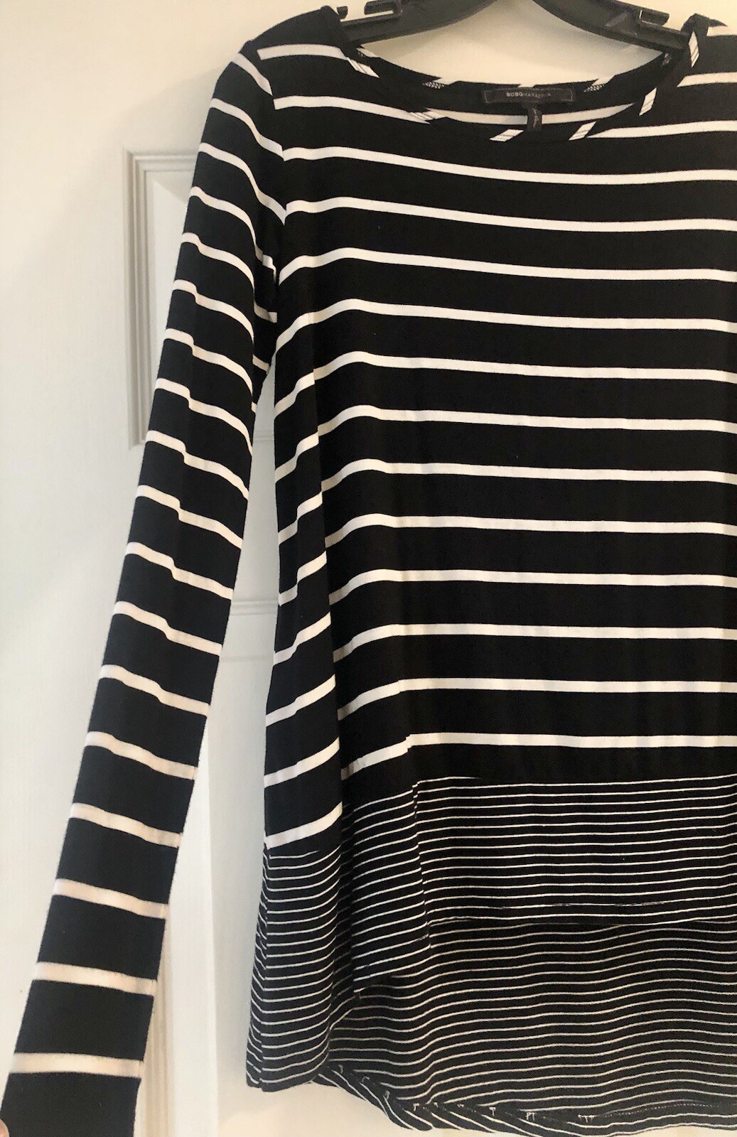 BCBGMACAZRIA Striped Pullover Quiet Luxury Athleisure Resortcore Size XS