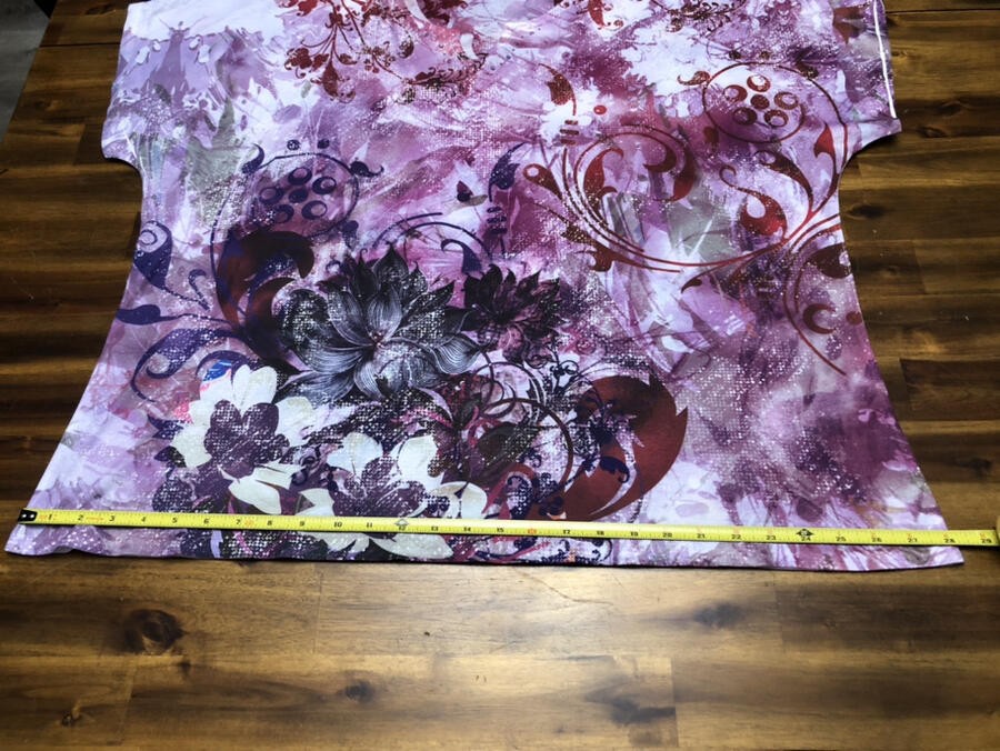 Breckenridge Woman Embellished Floral Short Sleeve Top 3X