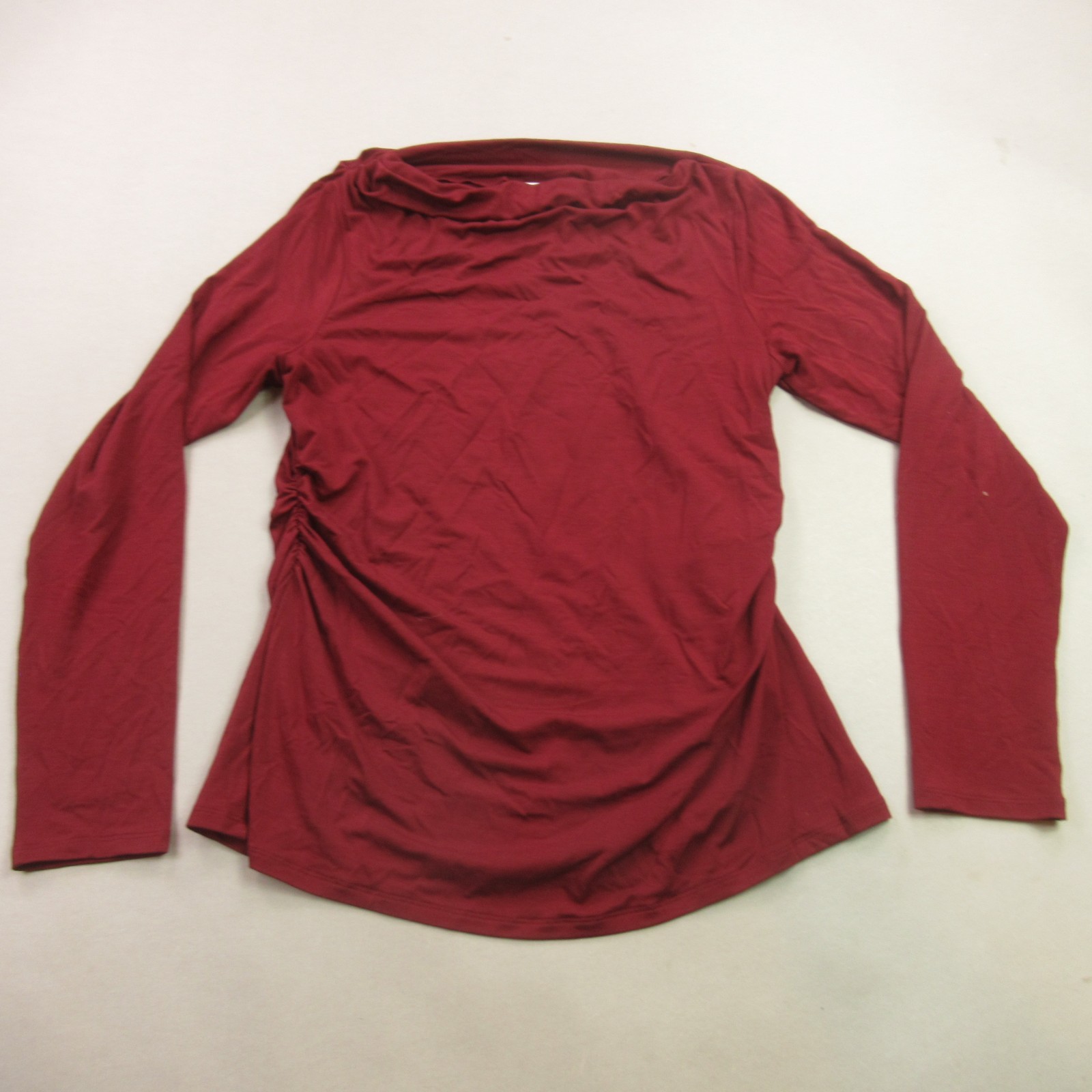 J Jill Shirt Womens Small Crew Neck Lightweight Casual Red Long Sleeve