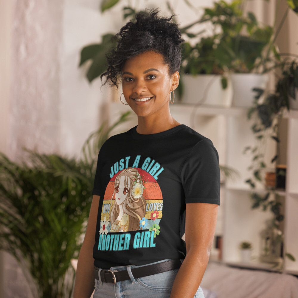 LGBTQ+ Pride T-Shirt: Just A Girl Who Loves Another Girl – Vintage Graphic Tee