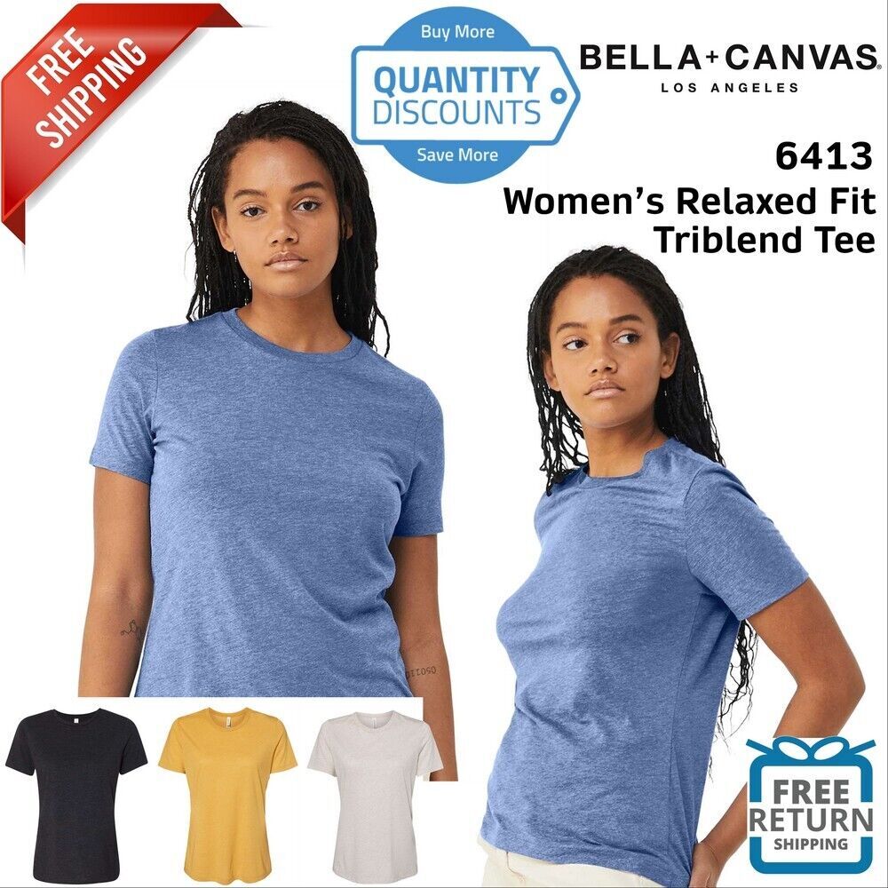 Bella + Canvas 6413 Ladies Relaxed Triblend T Shirt