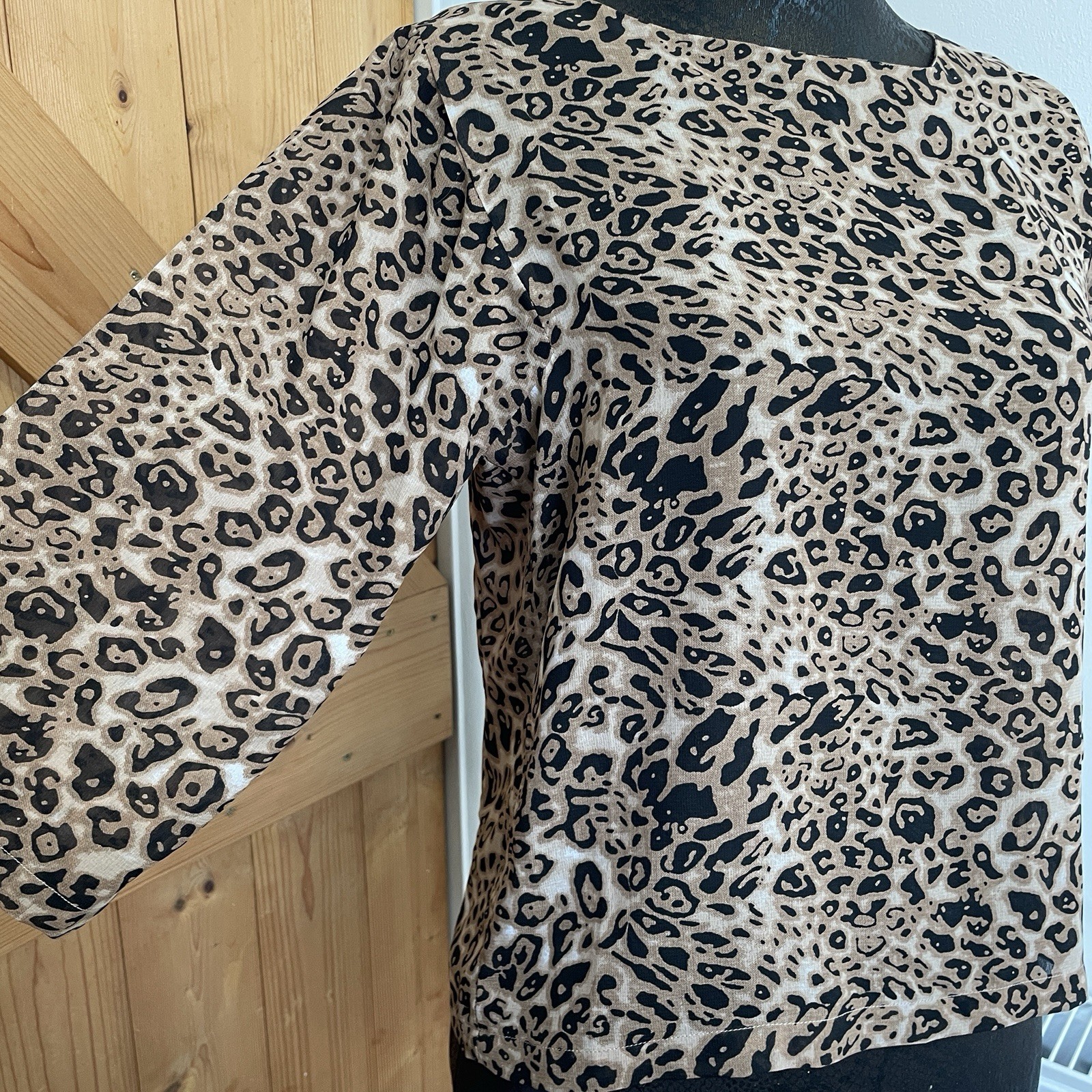 Leopard Print Top Women’s Sz 8-12 Retro Rock Animal Print Ethical SKETCH LONDON