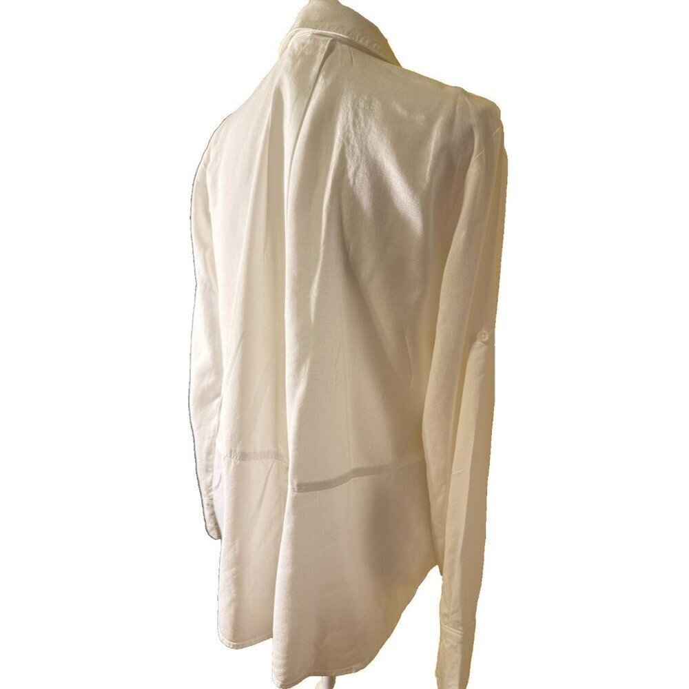 Cloth & Stone Blouse Chic Roll Tab Sleeve Career Sustainable Substantial Small