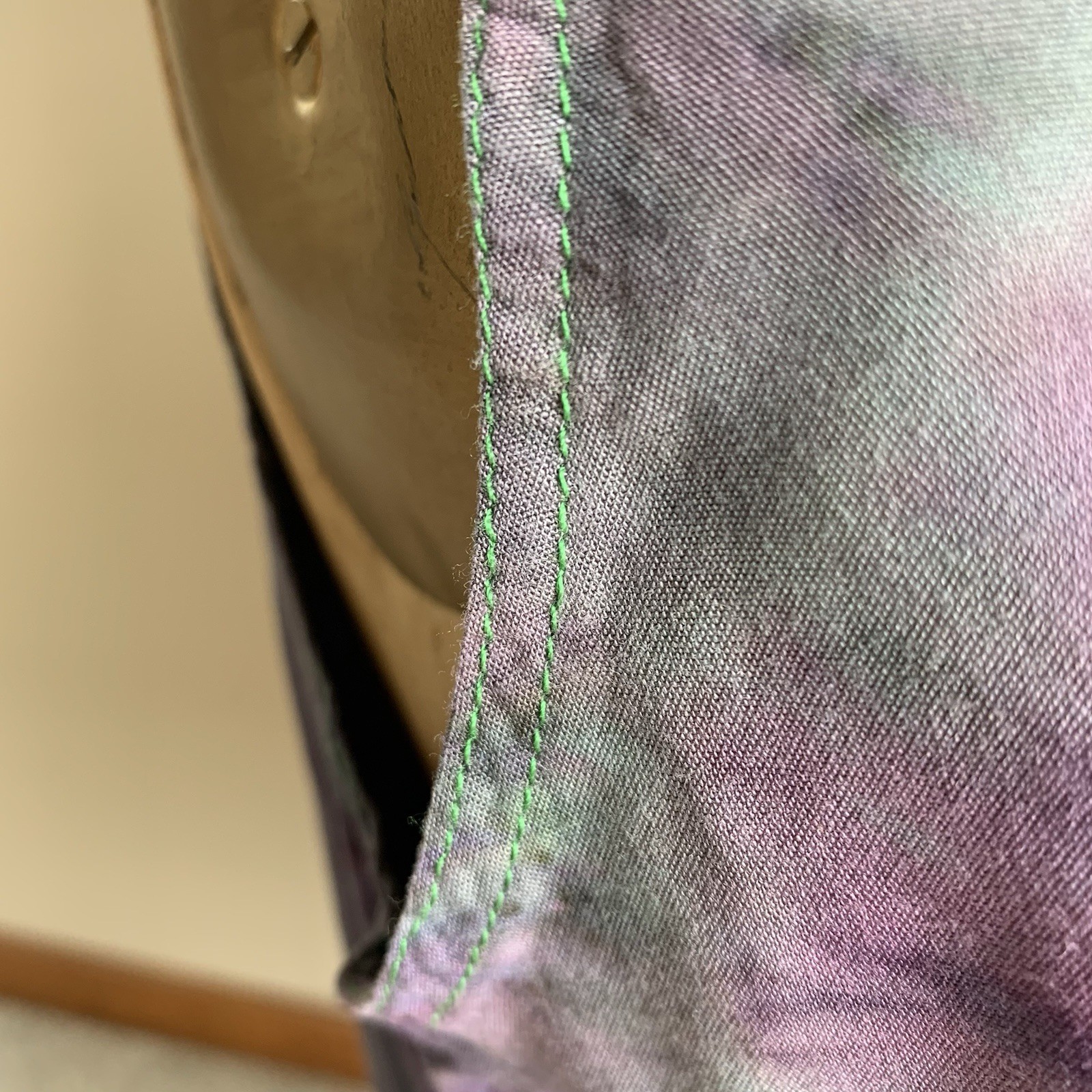 Flaming Pearl Tie Dye Rayon Tunic Tank Top M Lagenlook Boho Hippie Side Slit Art